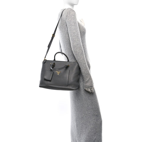 Vitello Daino Satchel Marmo