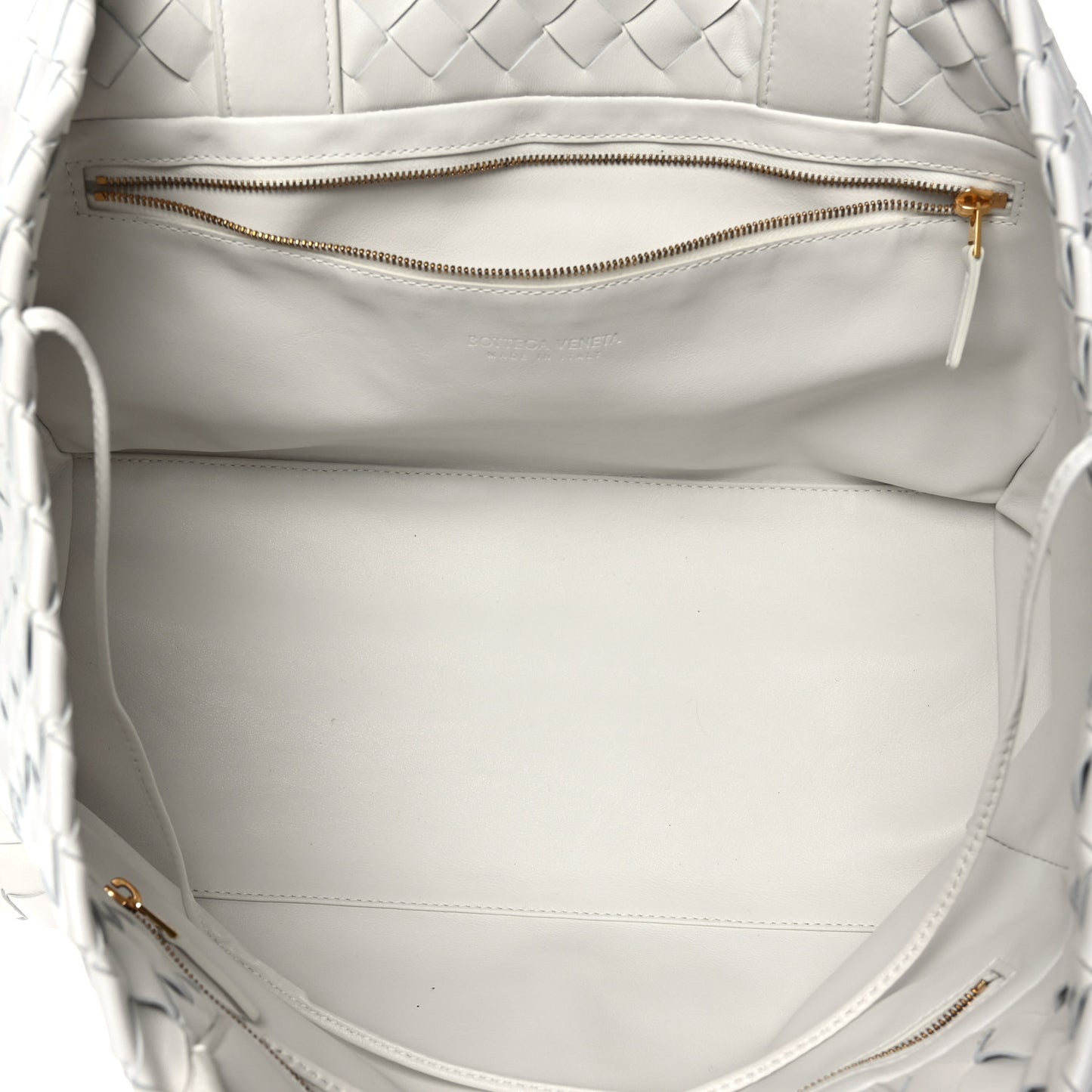 Nappa Intrecciato Tote Bag White