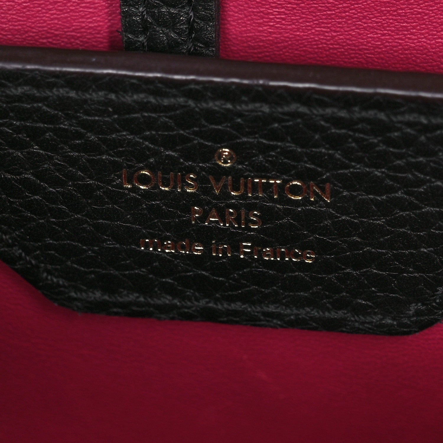 Louis Vuitton Taurillon Capucines BB Black Fuchsia 7 of 10