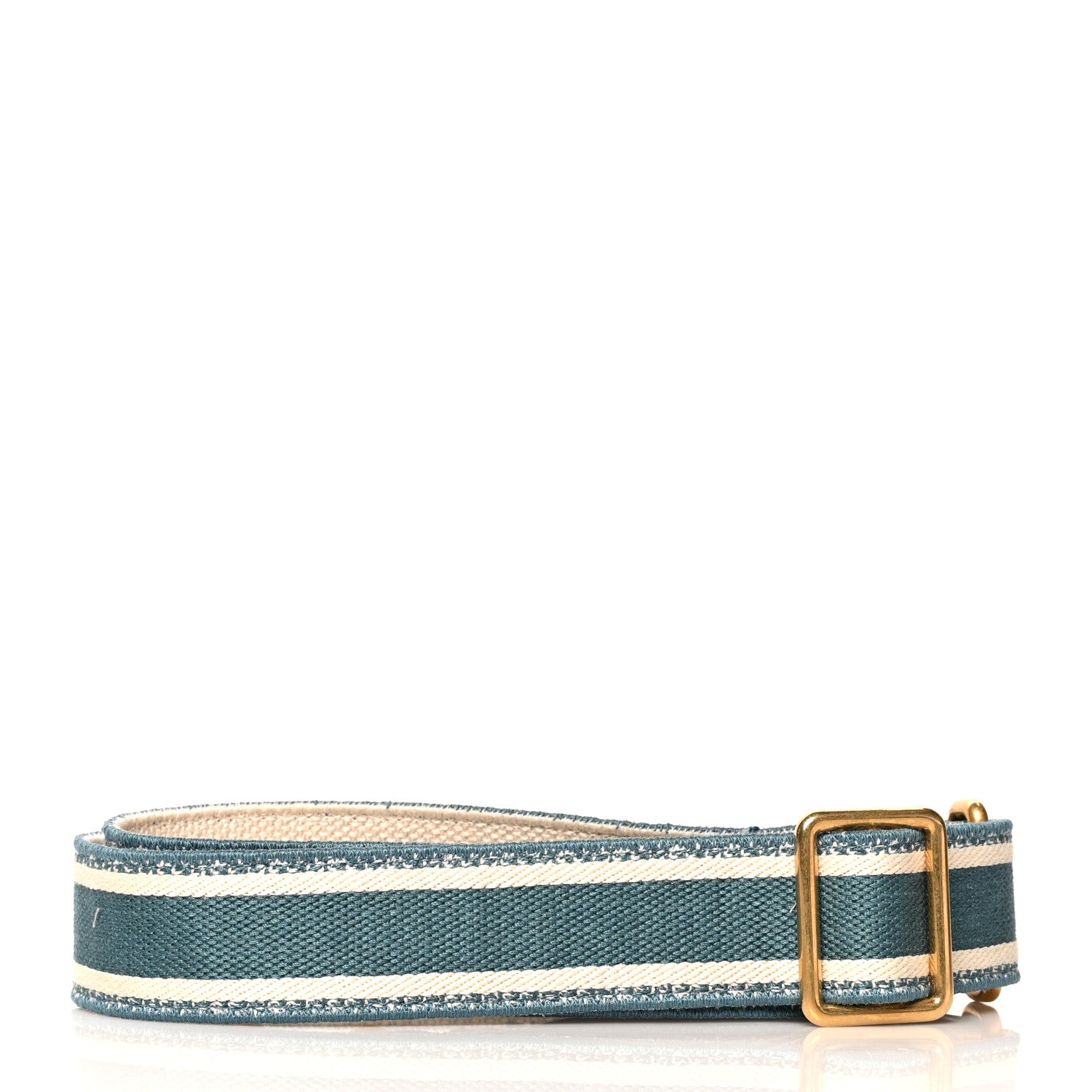 Christian Dior Canvas Embroidered Adjustable Shoulder Strap Deep Ocean 2 of 4