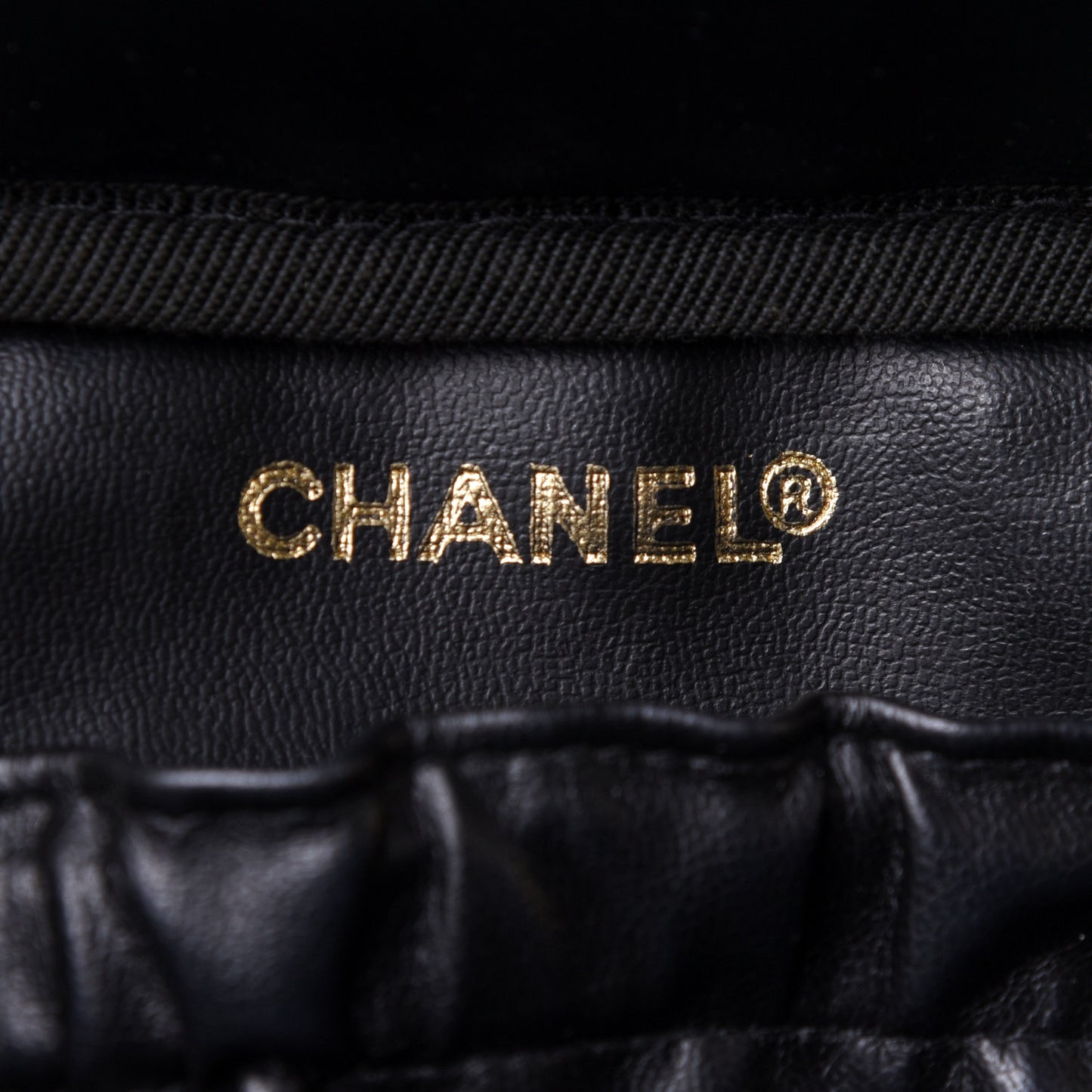 Lambskin Vanity Cosmetic Case Black