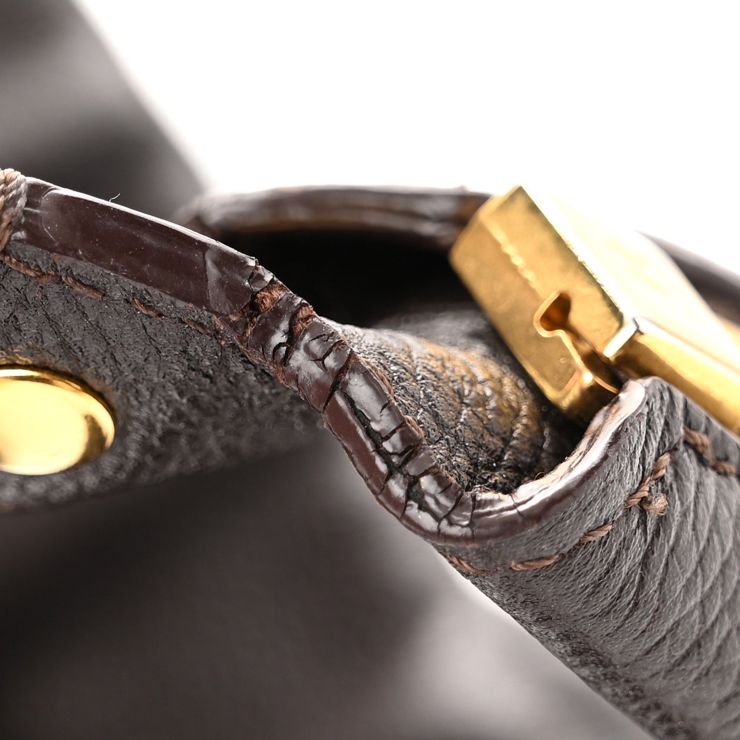 Grained Calfskin Medium Jennifer Crossbody Bag Brown