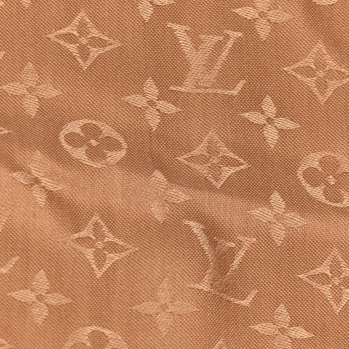 Silk Wool Monogram Shine Shawl Caramel