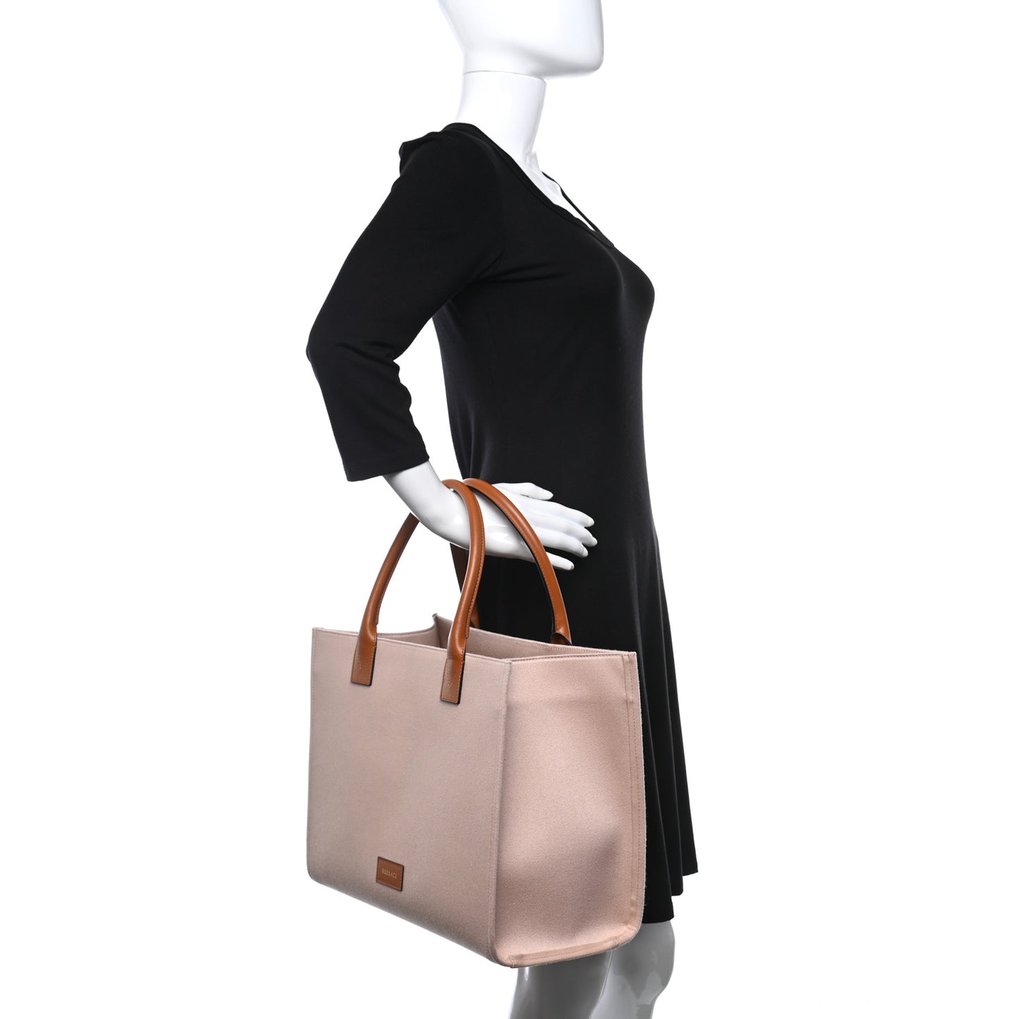 Canvas Calfskin Large Medusa Pop Cabas Tote Beige