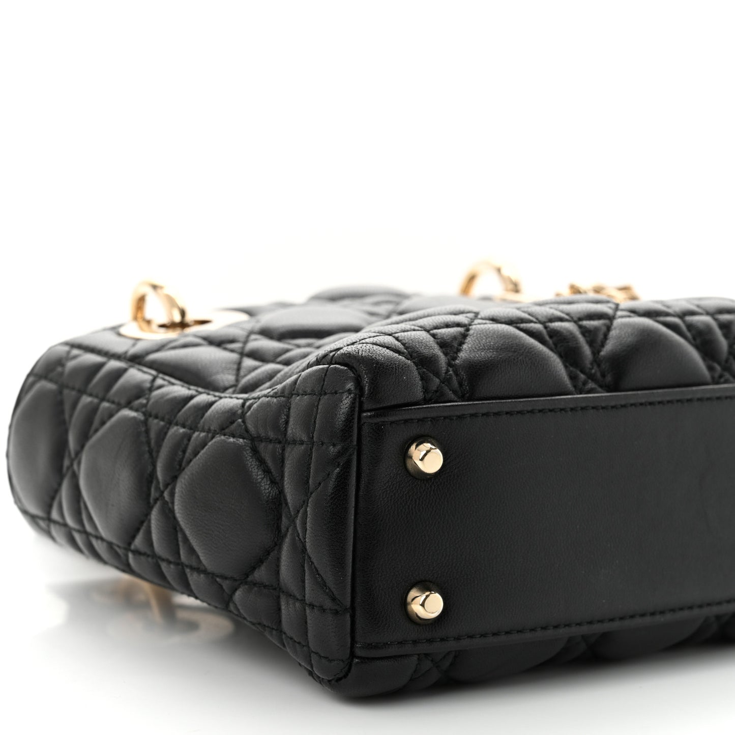 Lambskin Cannage Mini Lady Dior Black