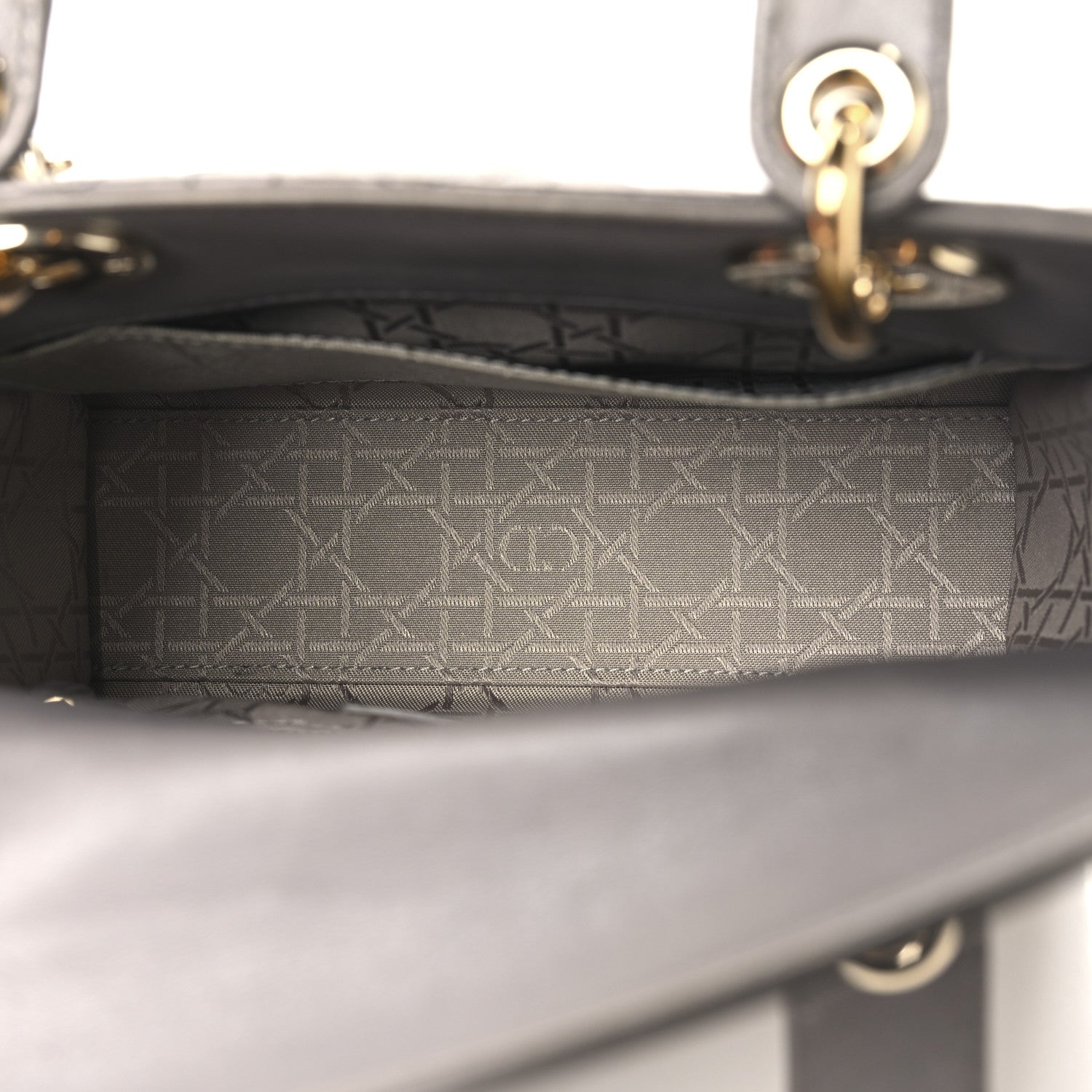 Christian Dior Lambskin Cannage Small Lucky Badges My Lady Dior Grey 5 of 13