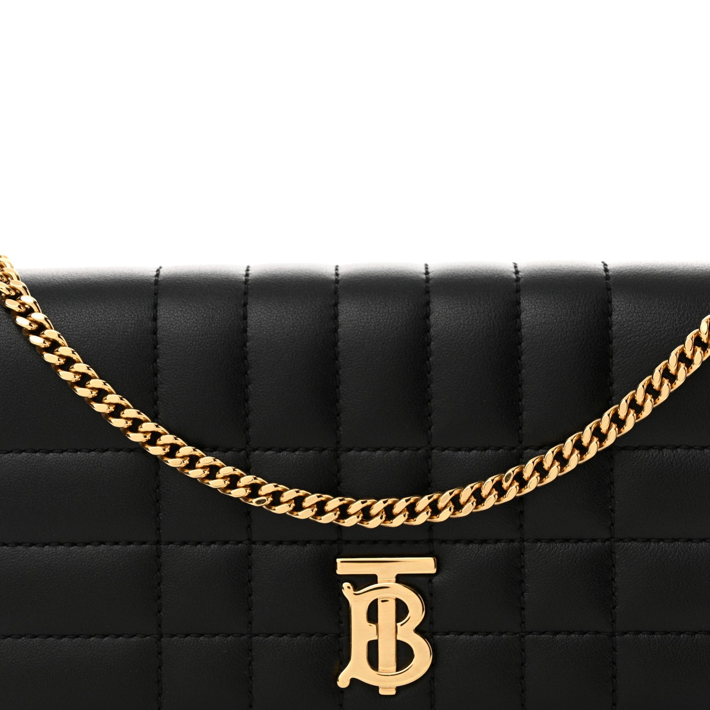 Lambskin Quilted Lola Clutch On Chain Black