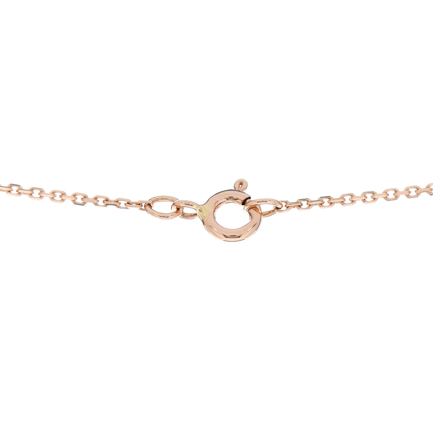 18K Pink Gold Diamond Pink Mother of Pearl Color Blossom BB Star Pendant Necklace