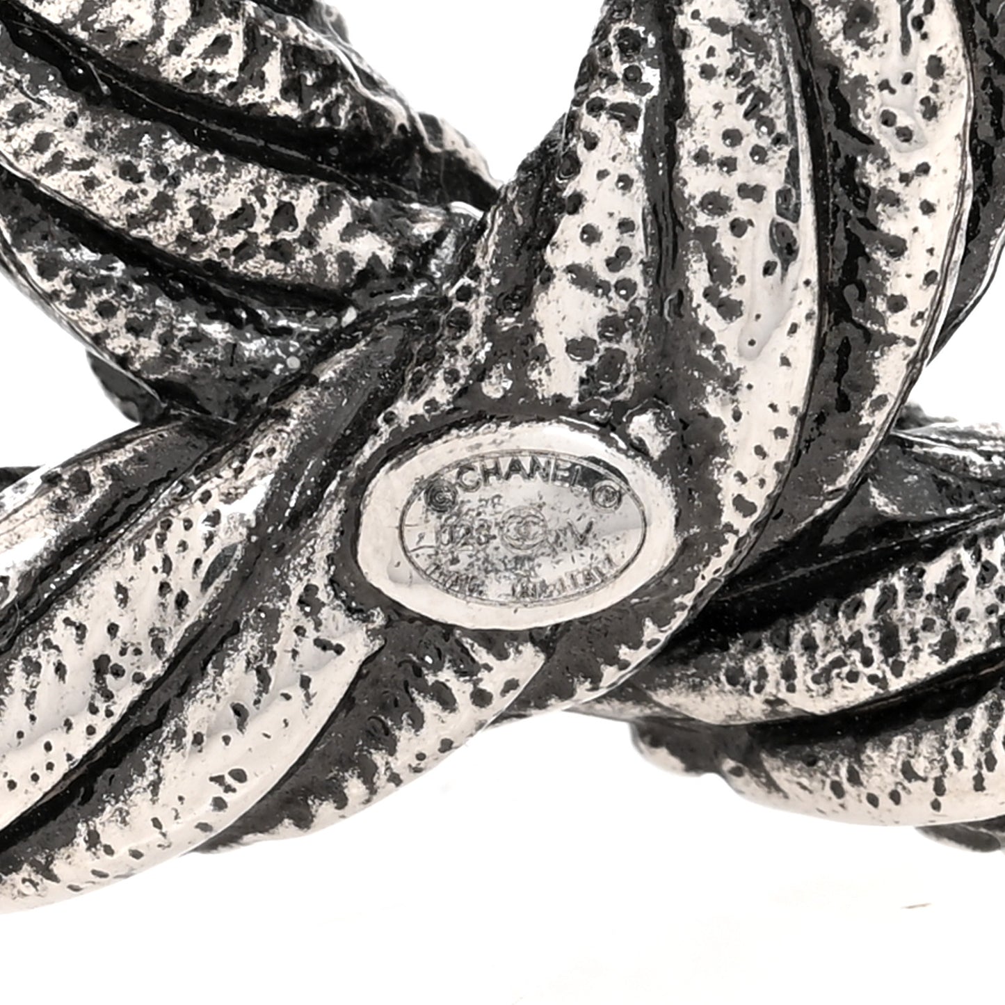 Ruthenium Twisted CC Brooch