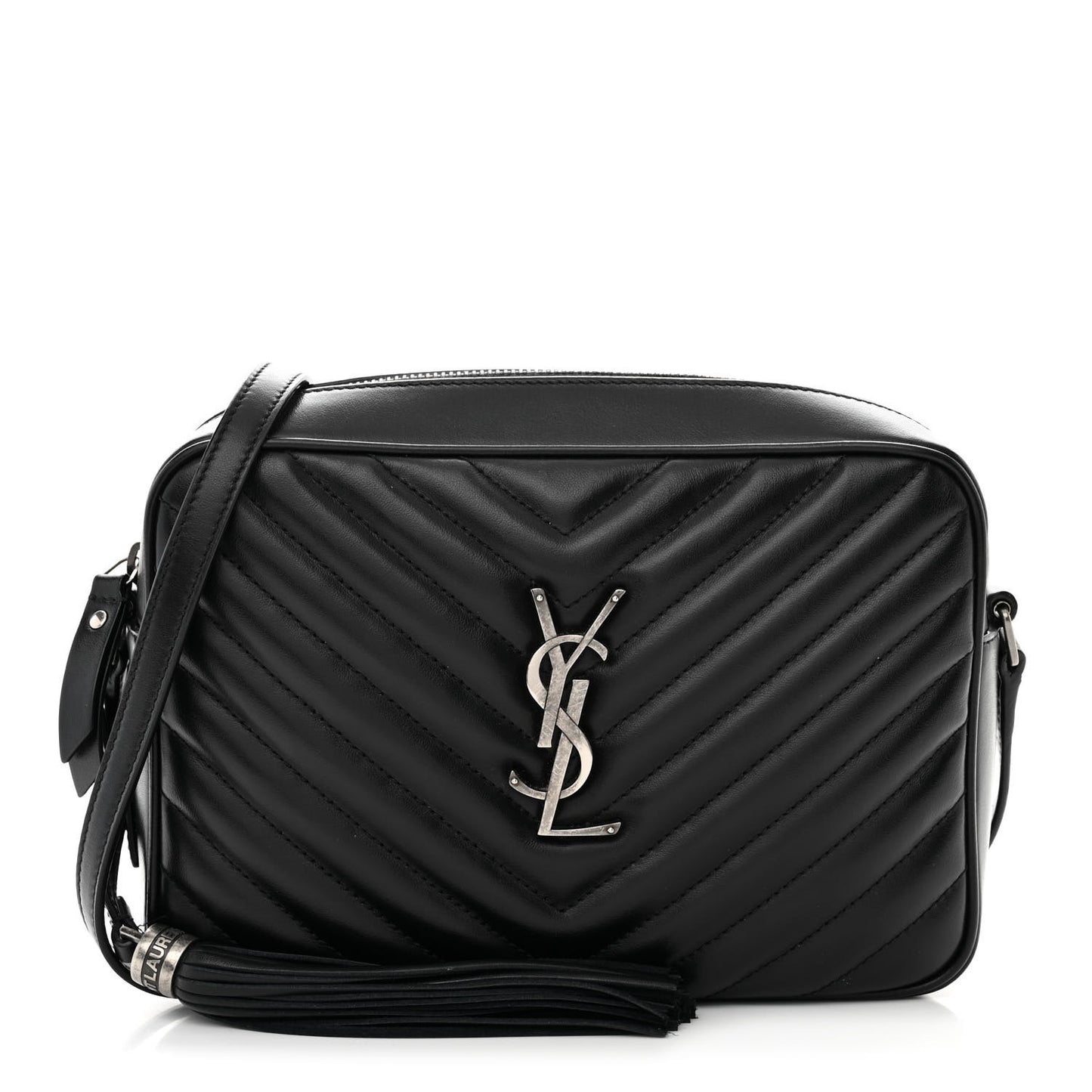 Calfskin Matelasse Monogram Lou Camera Bag Black