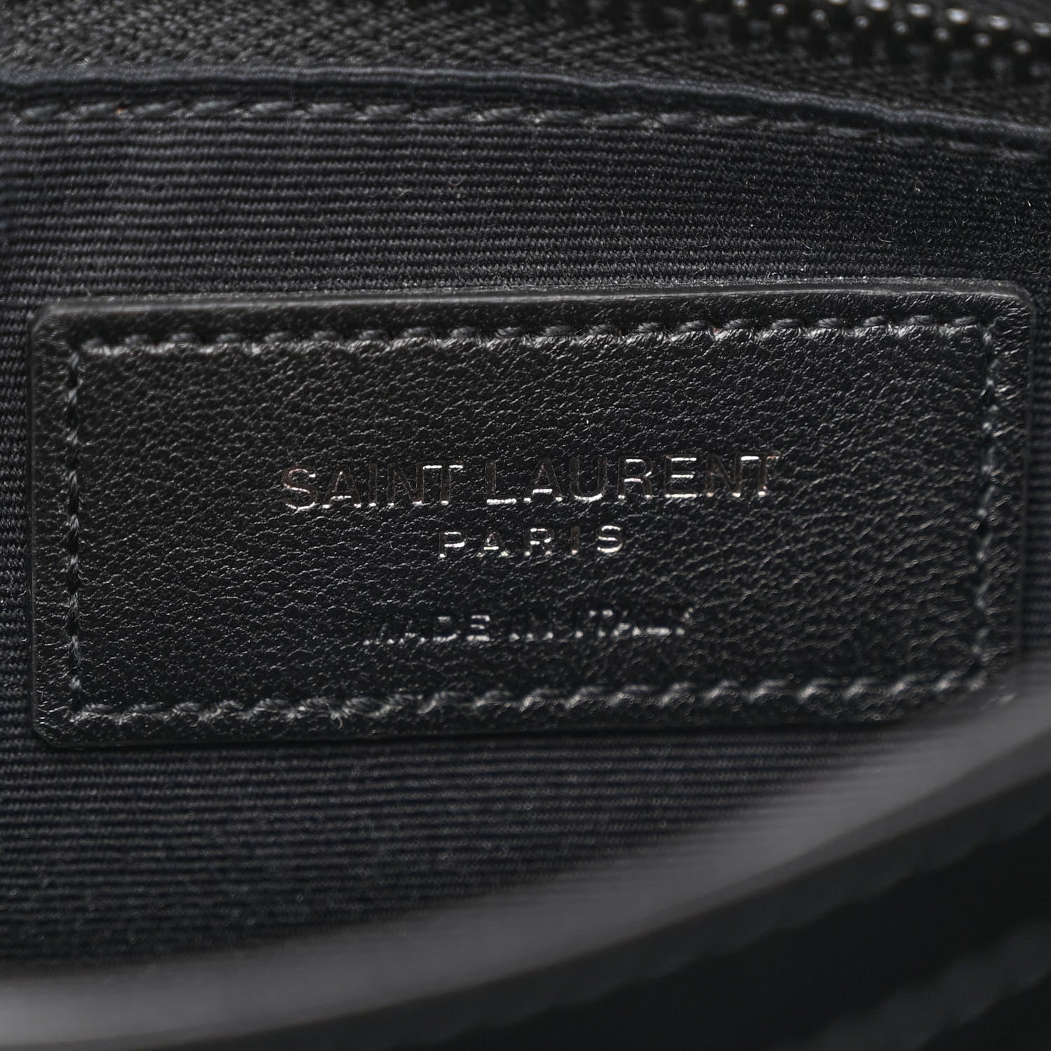 Saint Laurent Calfskin Y Quilted Monogram Monochrome Toy Loulou Crossbody Bag Black 6 of 10