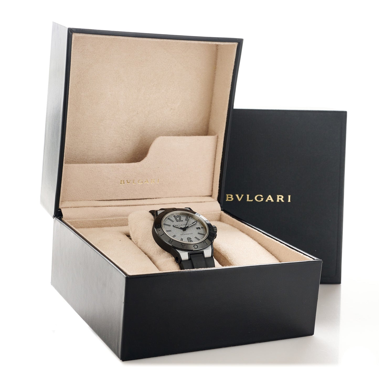 Ceramic Rubber 41mm Diagono Magnesium Automatic Watch Silver
