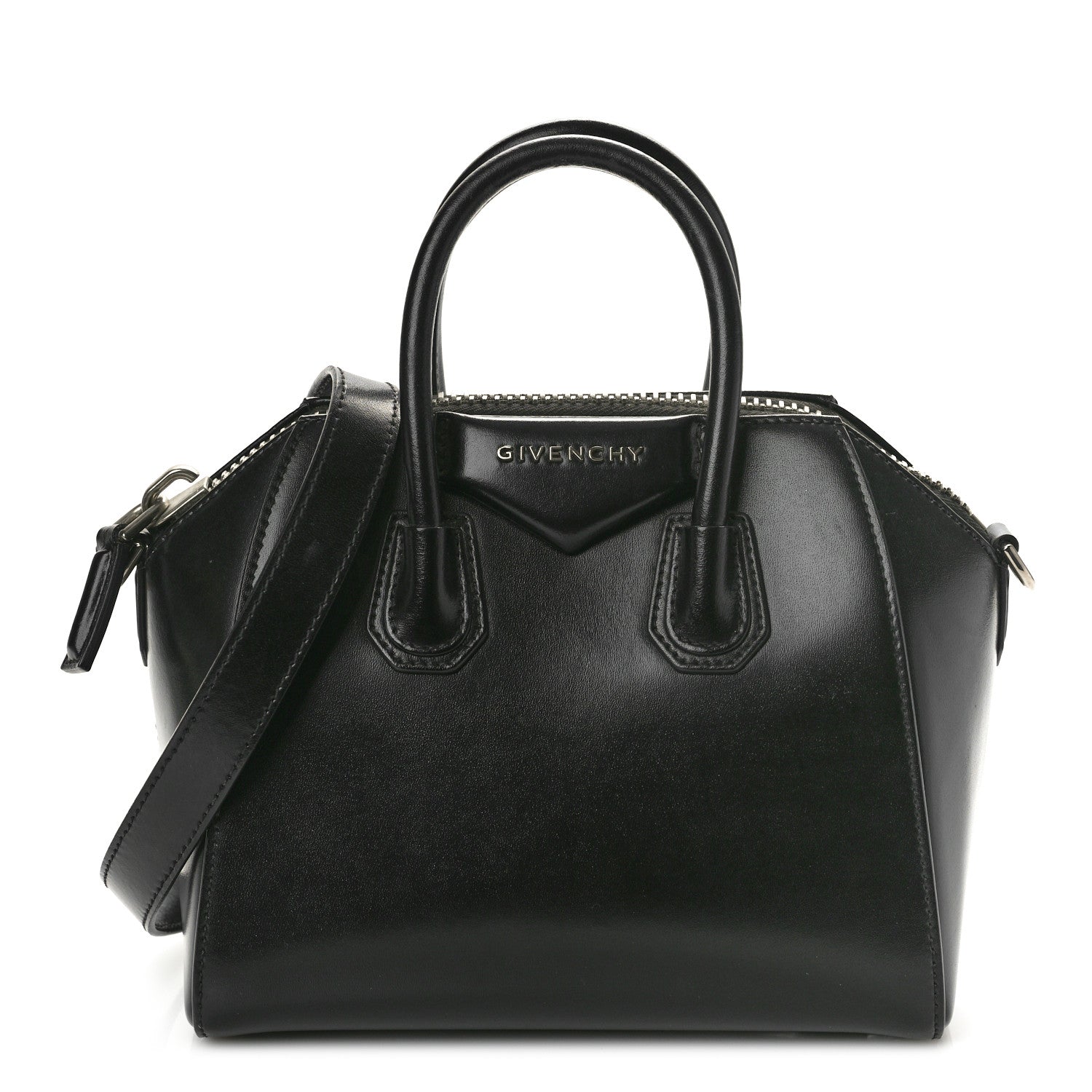 Givenchy Shiny Lord Calfskin Mini Antigona Black 1 of 10