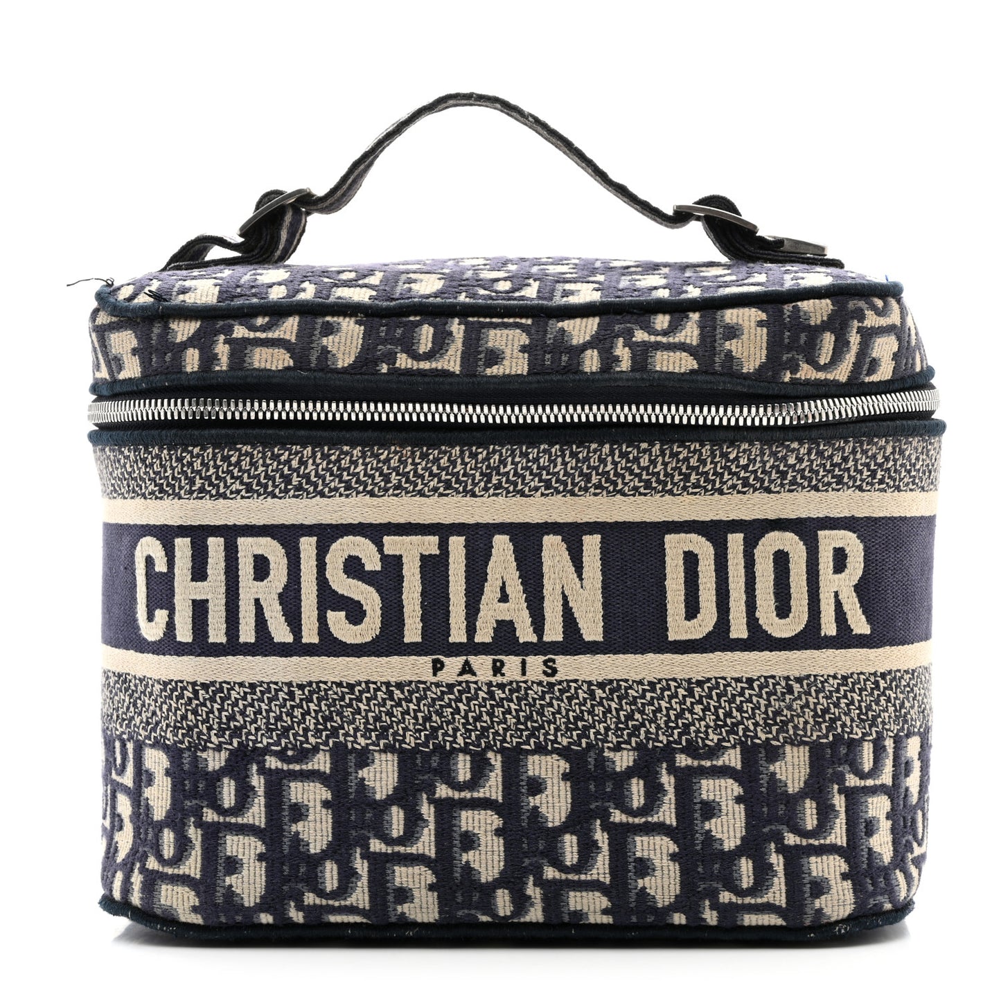 Oblique Diortravel Vanity Case Blue
