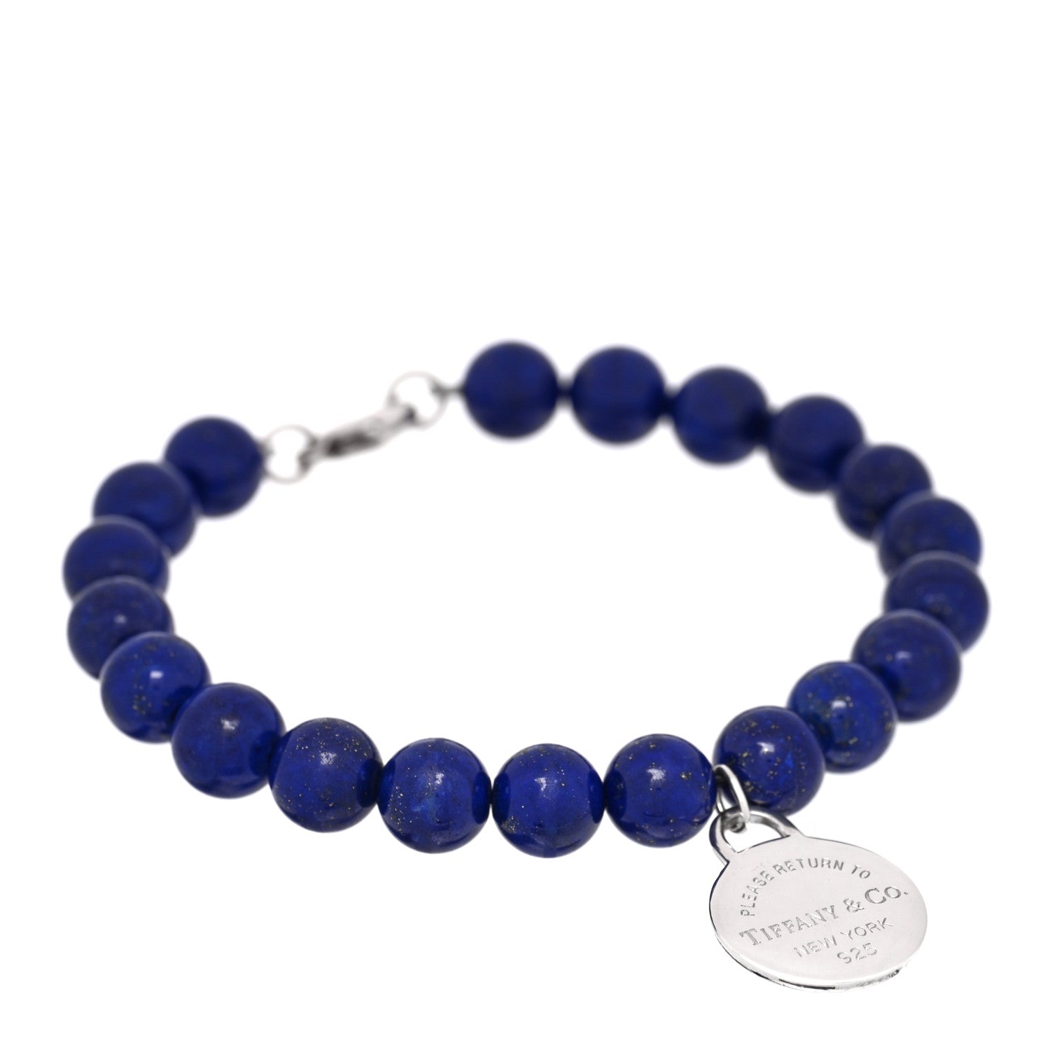 わちふぃーるど　アクセトレイ　ブルー Tiffany Sterling Silver Lapis Lazuli Return to Tiffany Round Tag