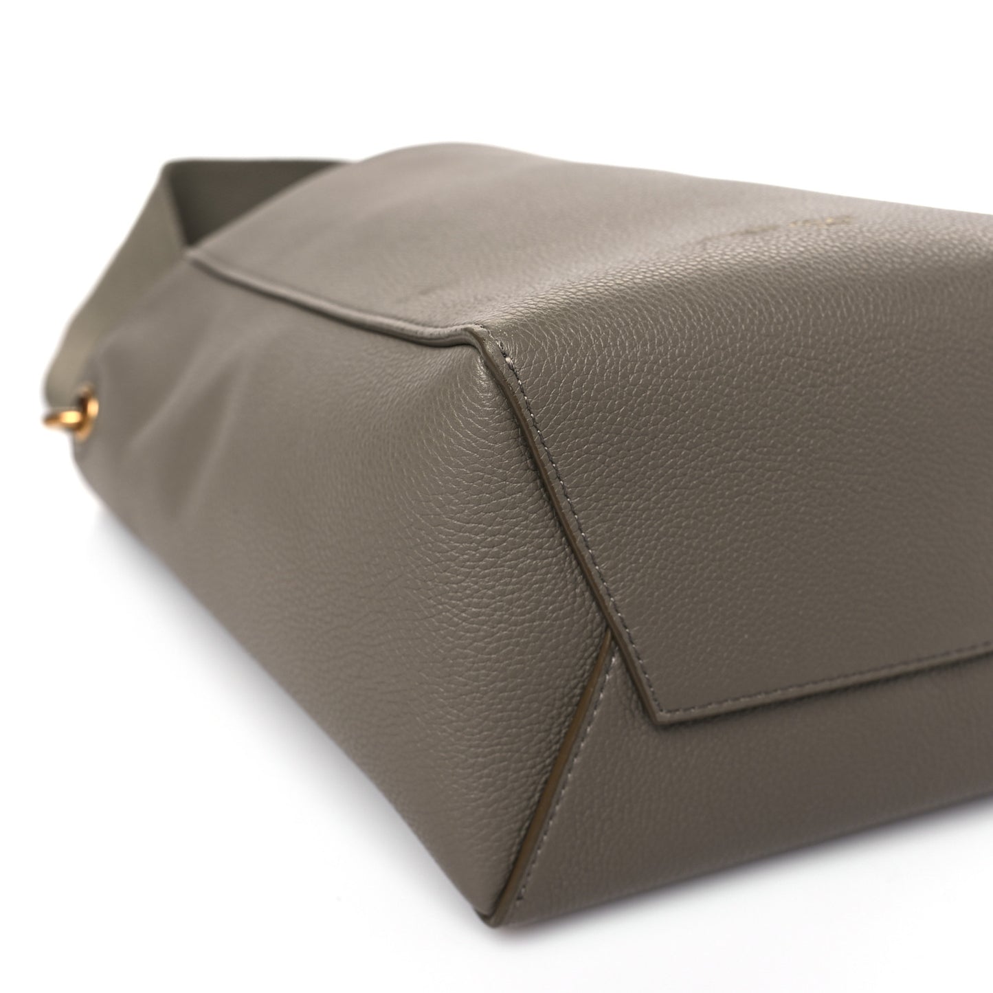 Soft Grained Calfskin Small Sangle Bucket Bag Taupe