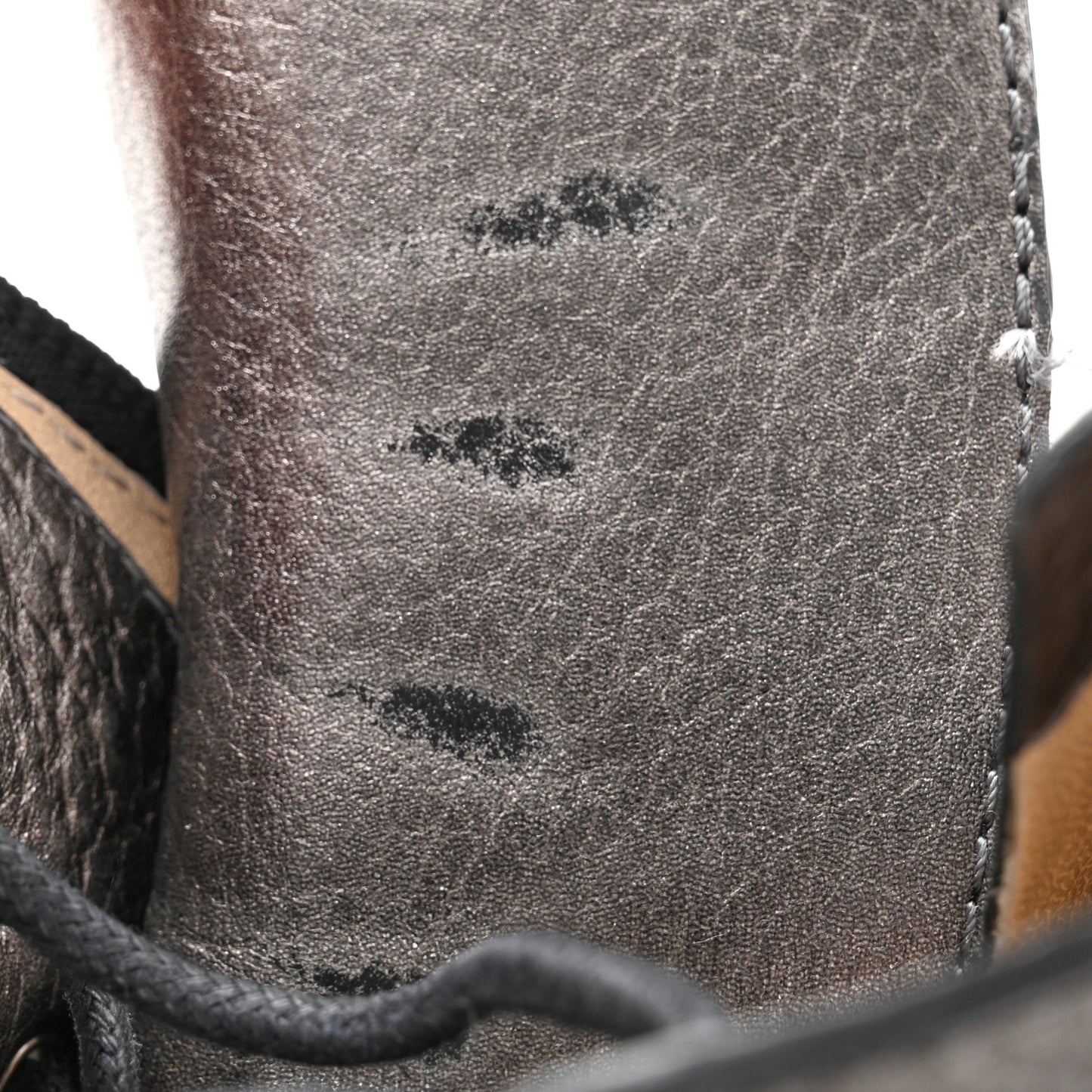 Metallic Grained Goatskin Pearl Crystal Embellished Cruz Combat Boots 37 Grey