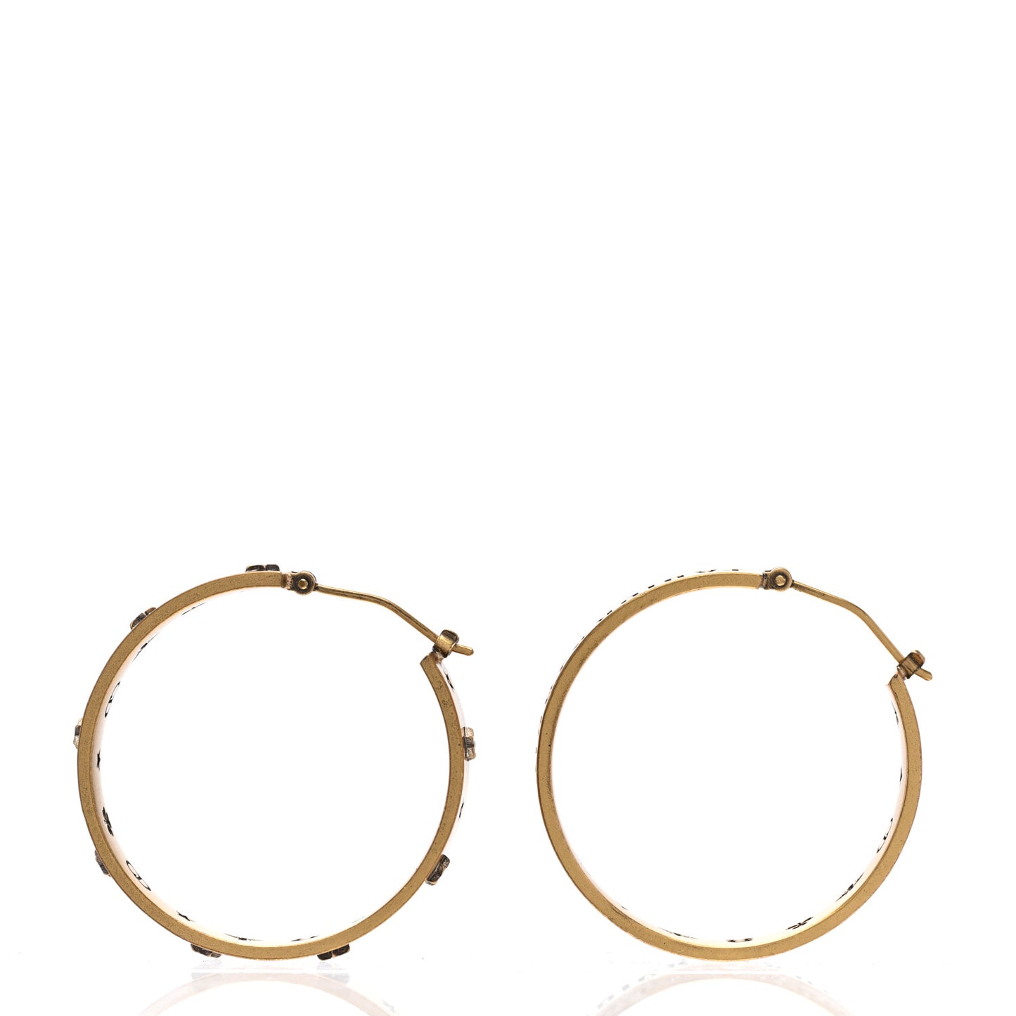 Metal J'Adior Star Hoop Earrings Aged Gold