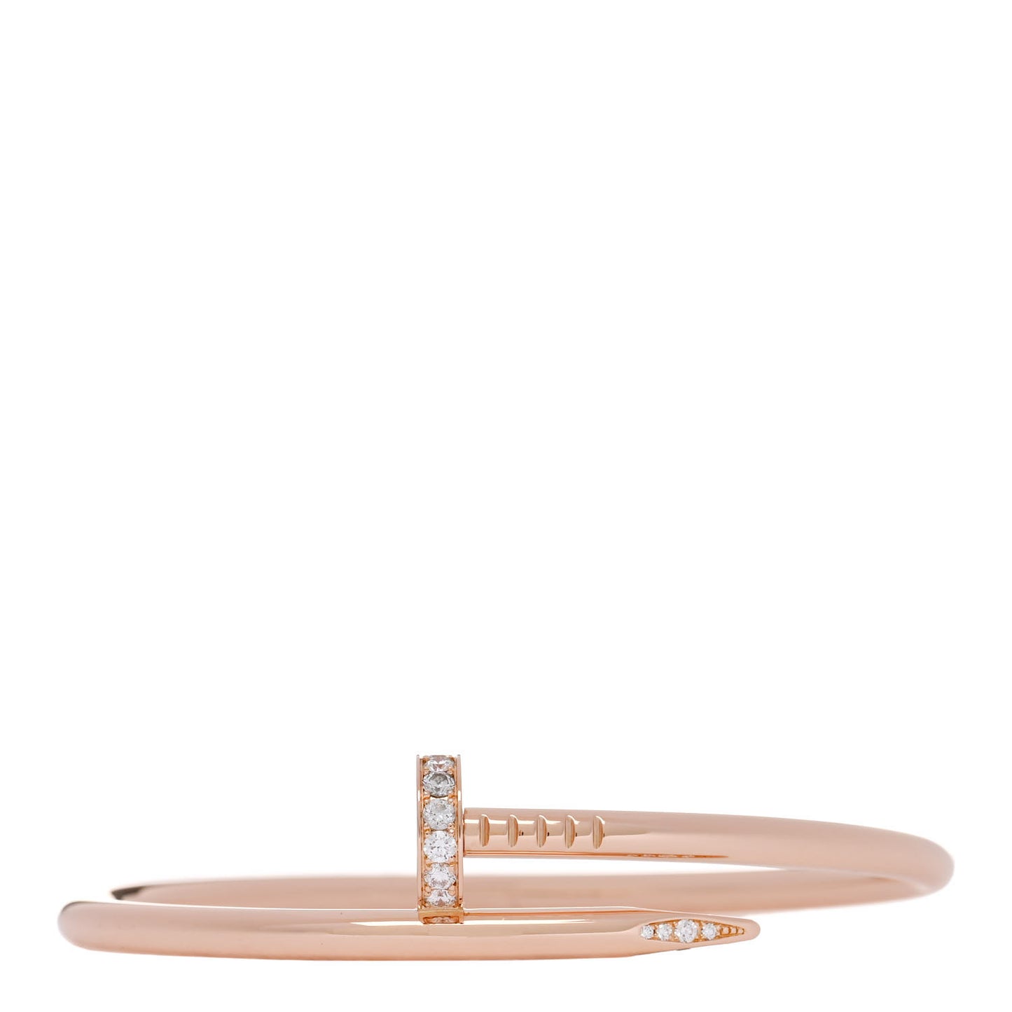18K Pink Gold Diamond Juste Un Clou Bracelet 17