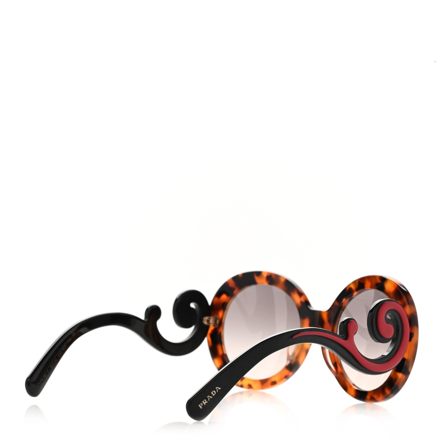 Prada Baroque Sunglasses SPR Tortoise Black Red 4 of 10
