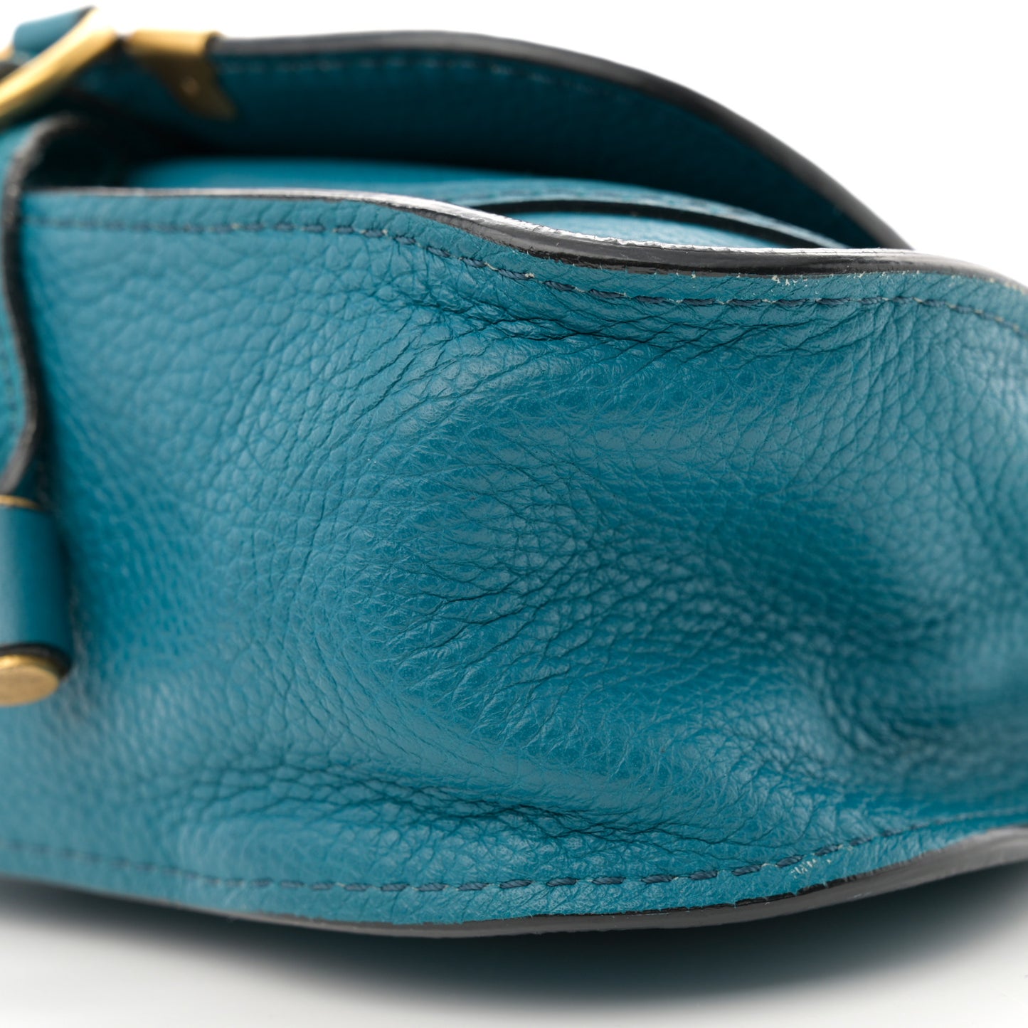 Calfskin Mini Marcie Satchel Washed Teal