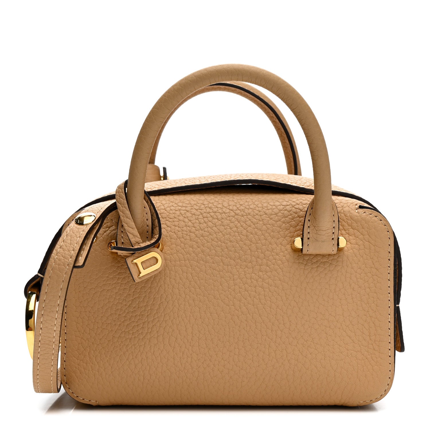 Delvaux Taurillon Soft Nano Cool Box Satchel Latte 1784419