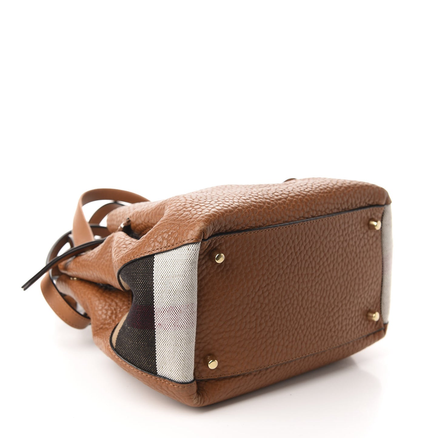 Grainy Calfskin House Check Small Maidstone Saddle Brown