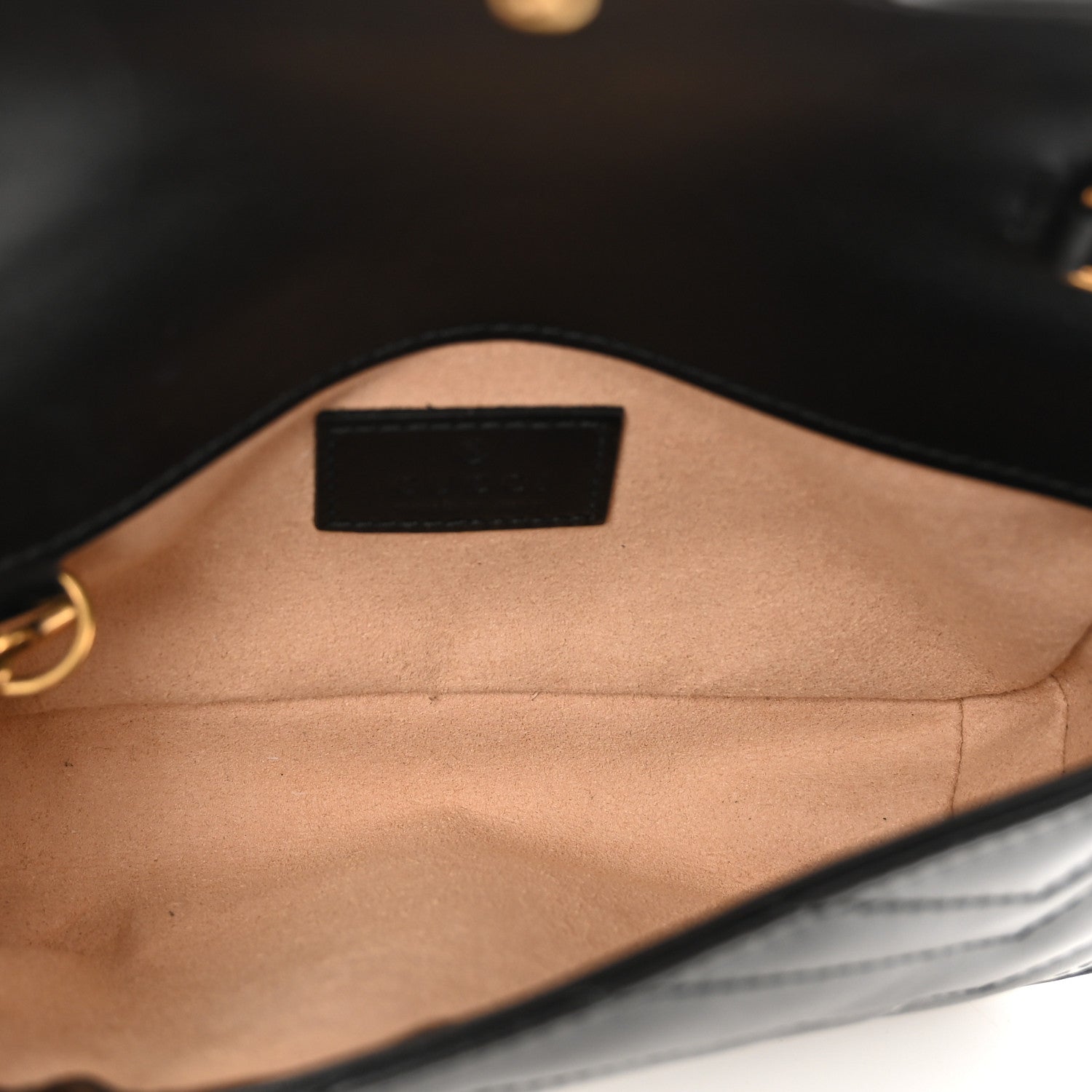 Gucci Calfskin Matelasse Super Mini GG Marmont Shoulder Bag Black 6 of 11