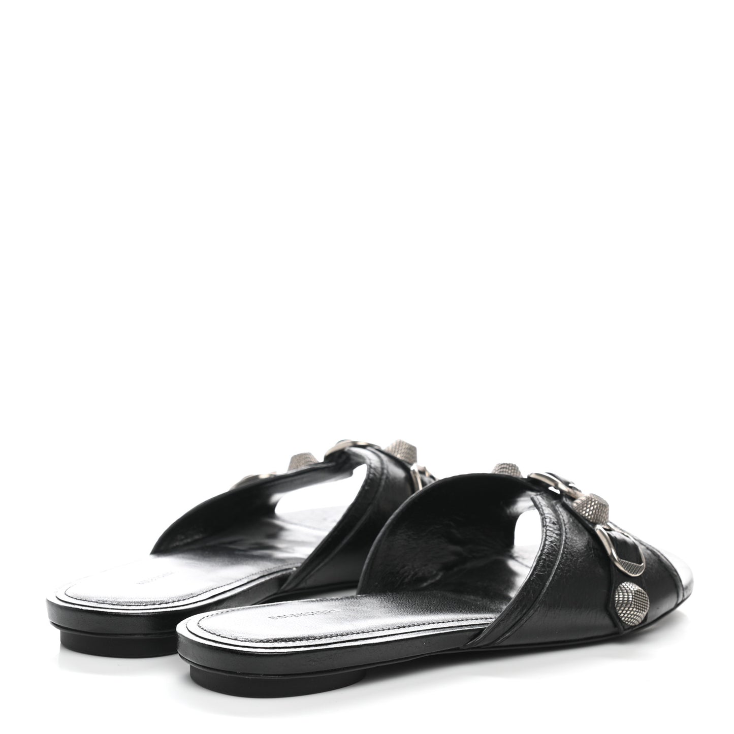 Agneau Arena Cagole Flat Slide Sandals 39 Black