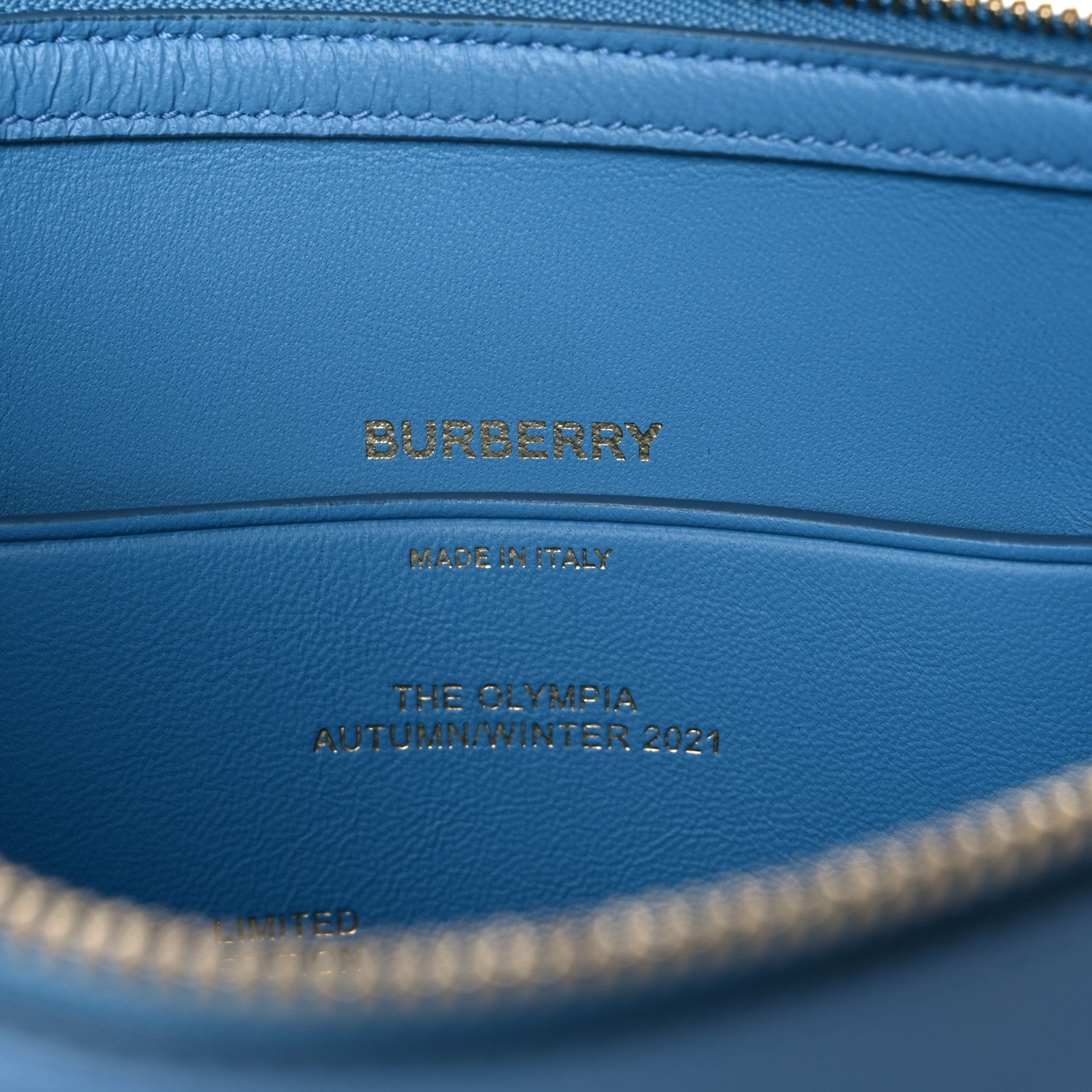 Burberry Lambskin Small Olympia Chain Shoulder Bag Pale Blue 6 of 13