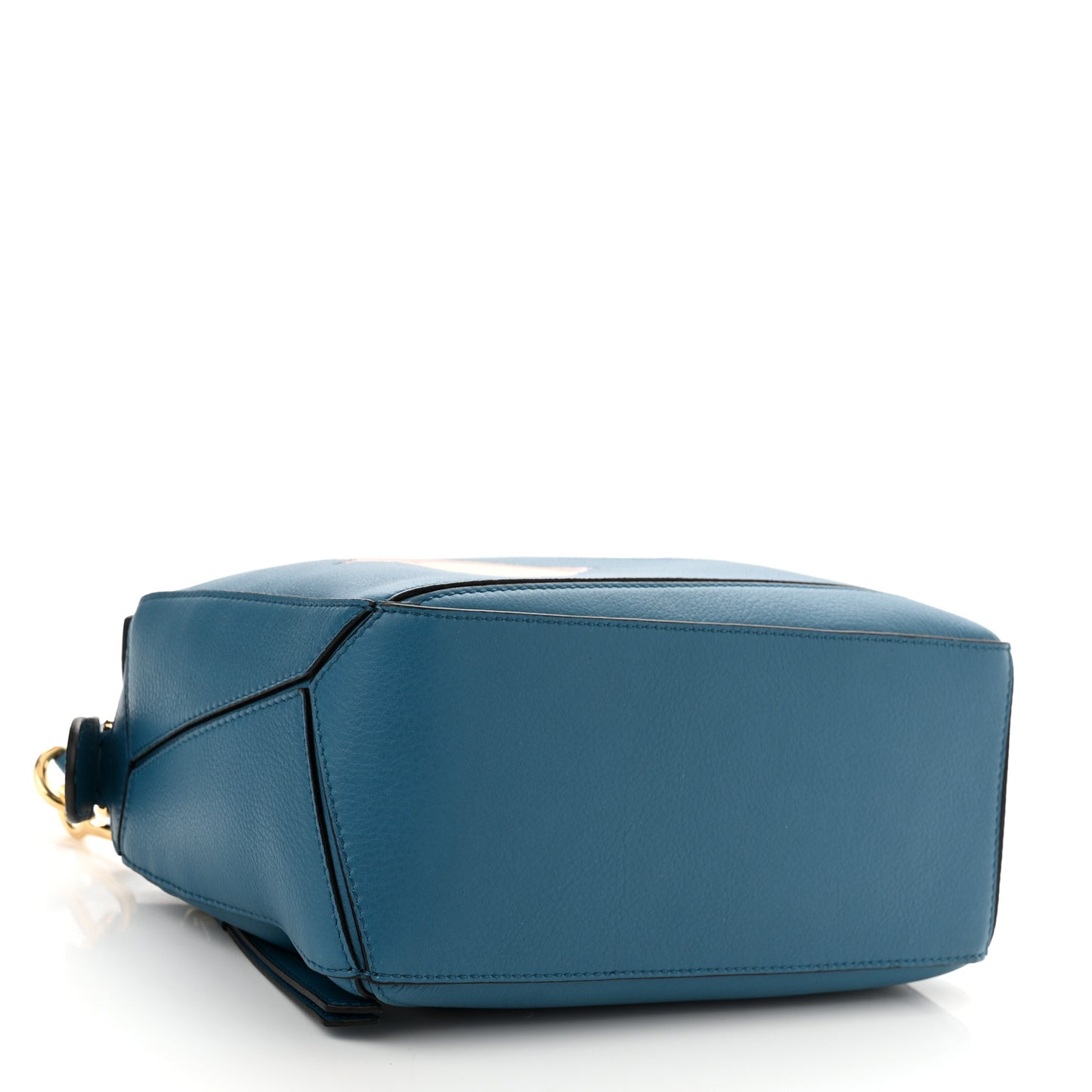 X SPIRITED AWAY Calfskin Bo Mouse Small Puzzle Bag Lagoon Blue