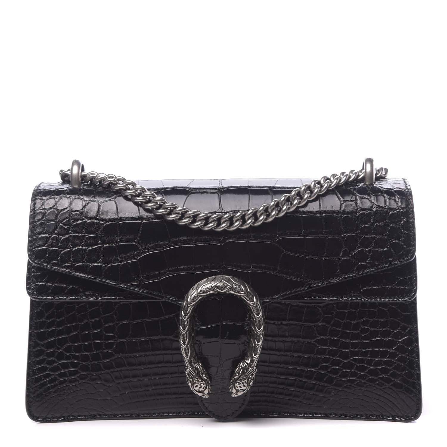 Gucci Crocodile Small Dionysus Shoulder Bag Black 1 of 13