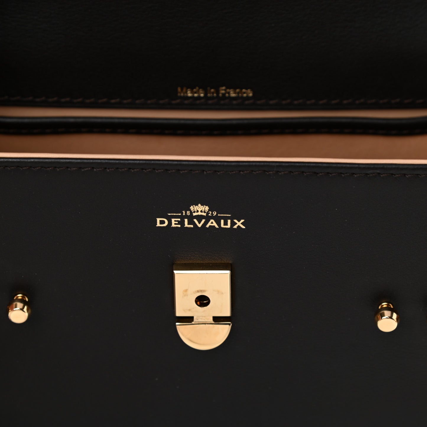 Smooth Calfskin Mini Tempete Satchel Brown
