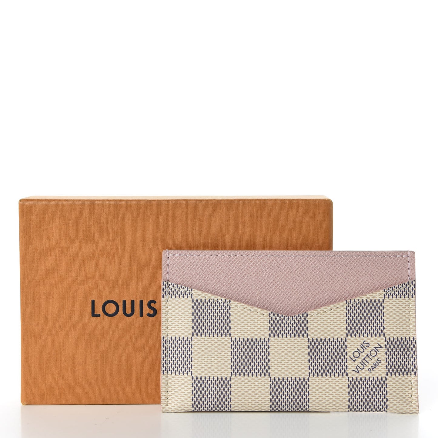 Damier Azur Daily Card Holder Rose Ballerine