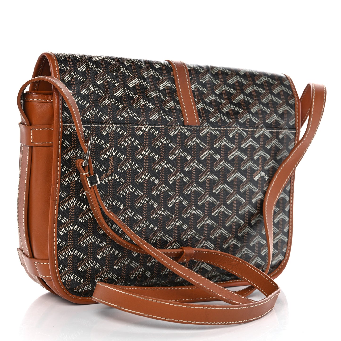 Goyardine Belvedere II MM Messenger Bag Black Gold