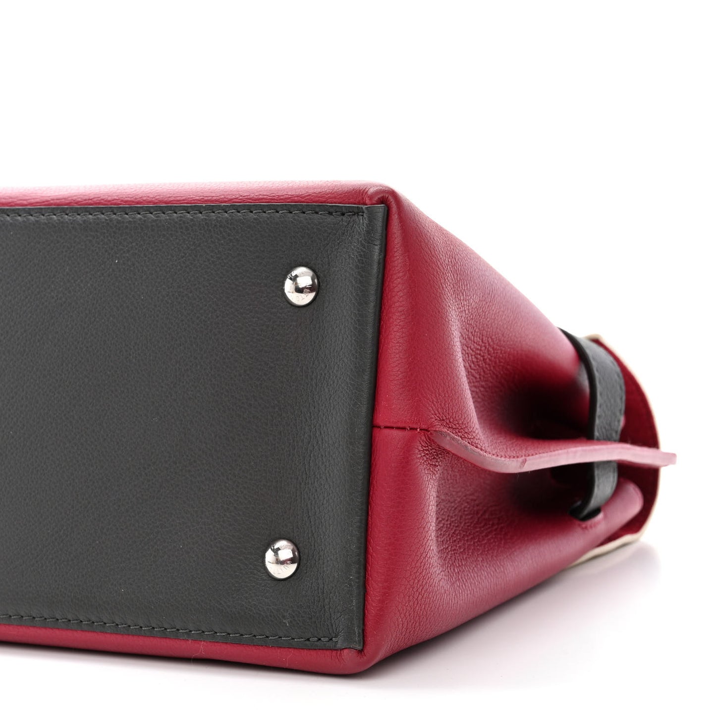 Soft Calfskin Lockme Ever Lie De Vin Etain Creme