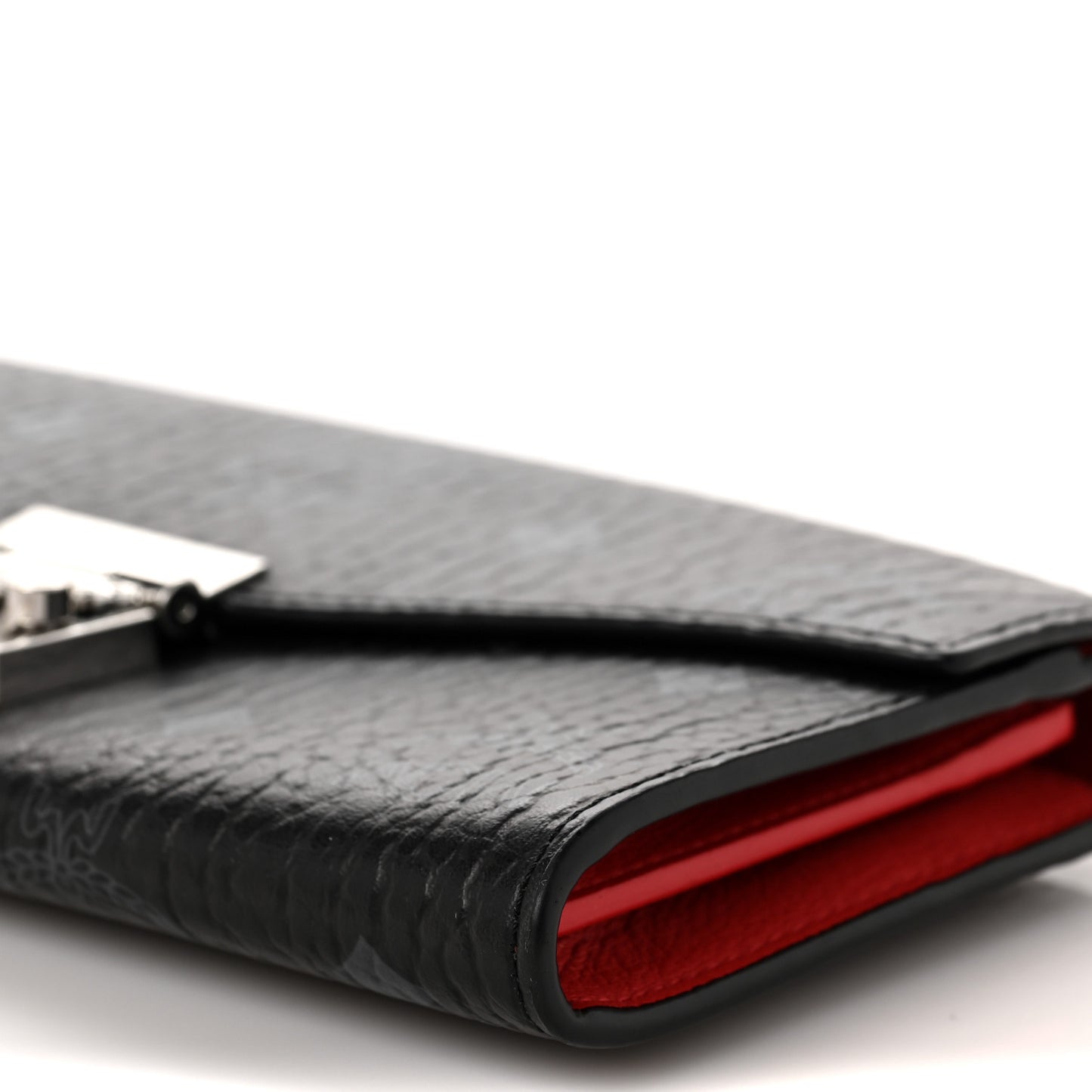 Visetos Large Patricia Wallet On Chain Black Red