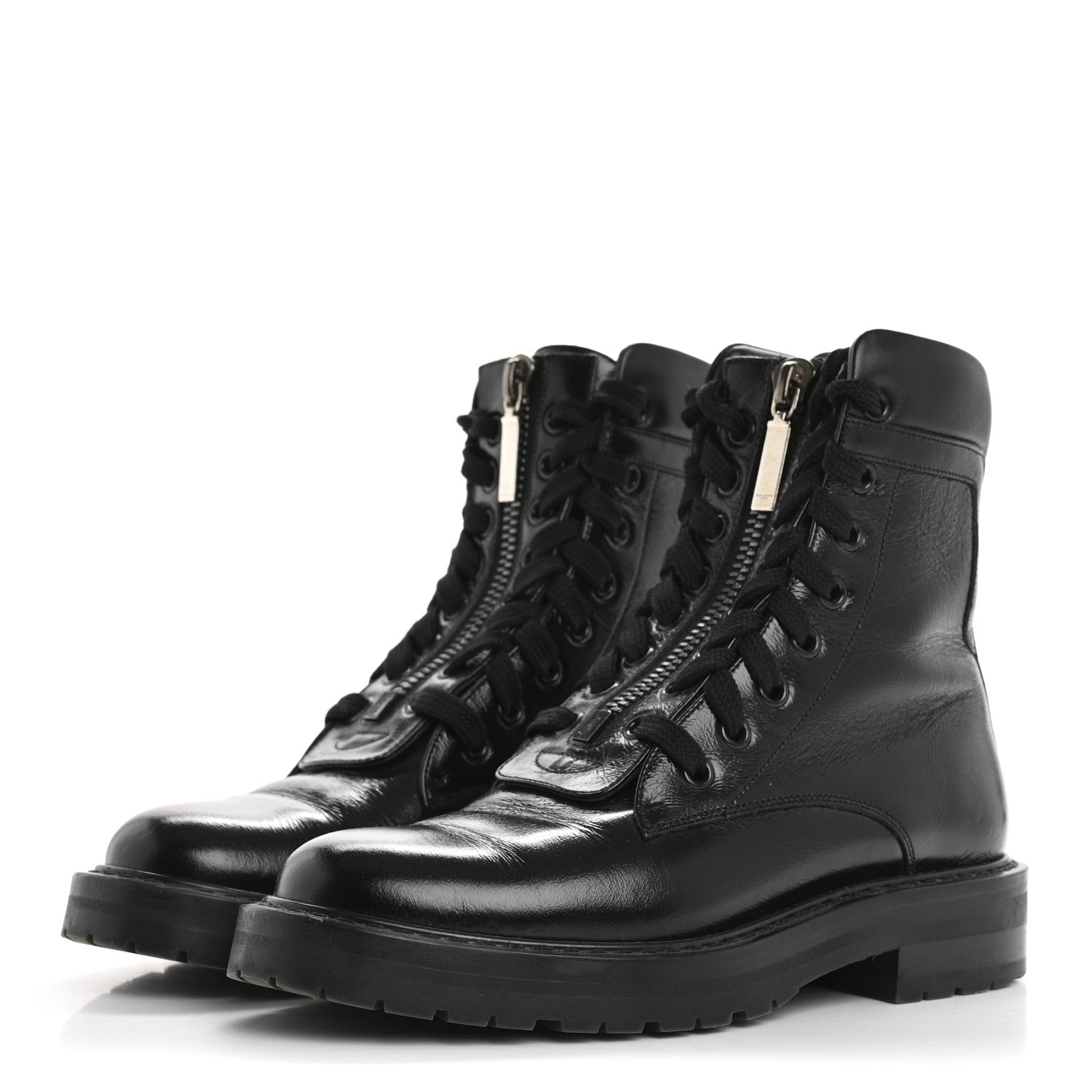Saint Laurent Calfskin William Double-Laced Boot 35 Black 4 of 14