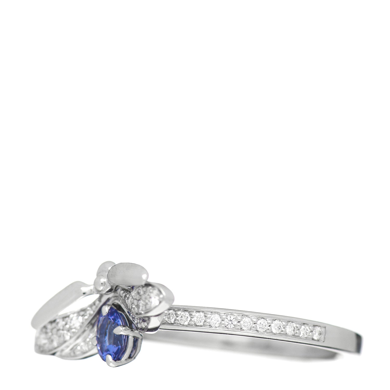 Tiffany Platinum Diamond Tanzanite Paper Flowers Firefly Ring 52 6 3 of 6