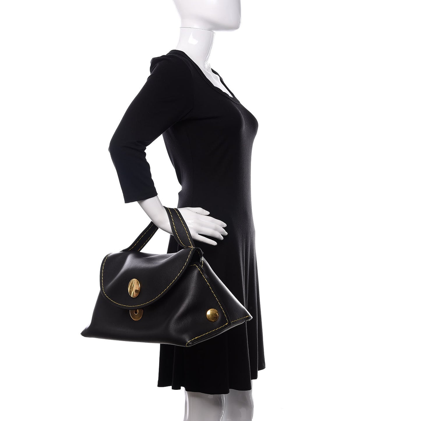 Calfskin Orb Bag Black