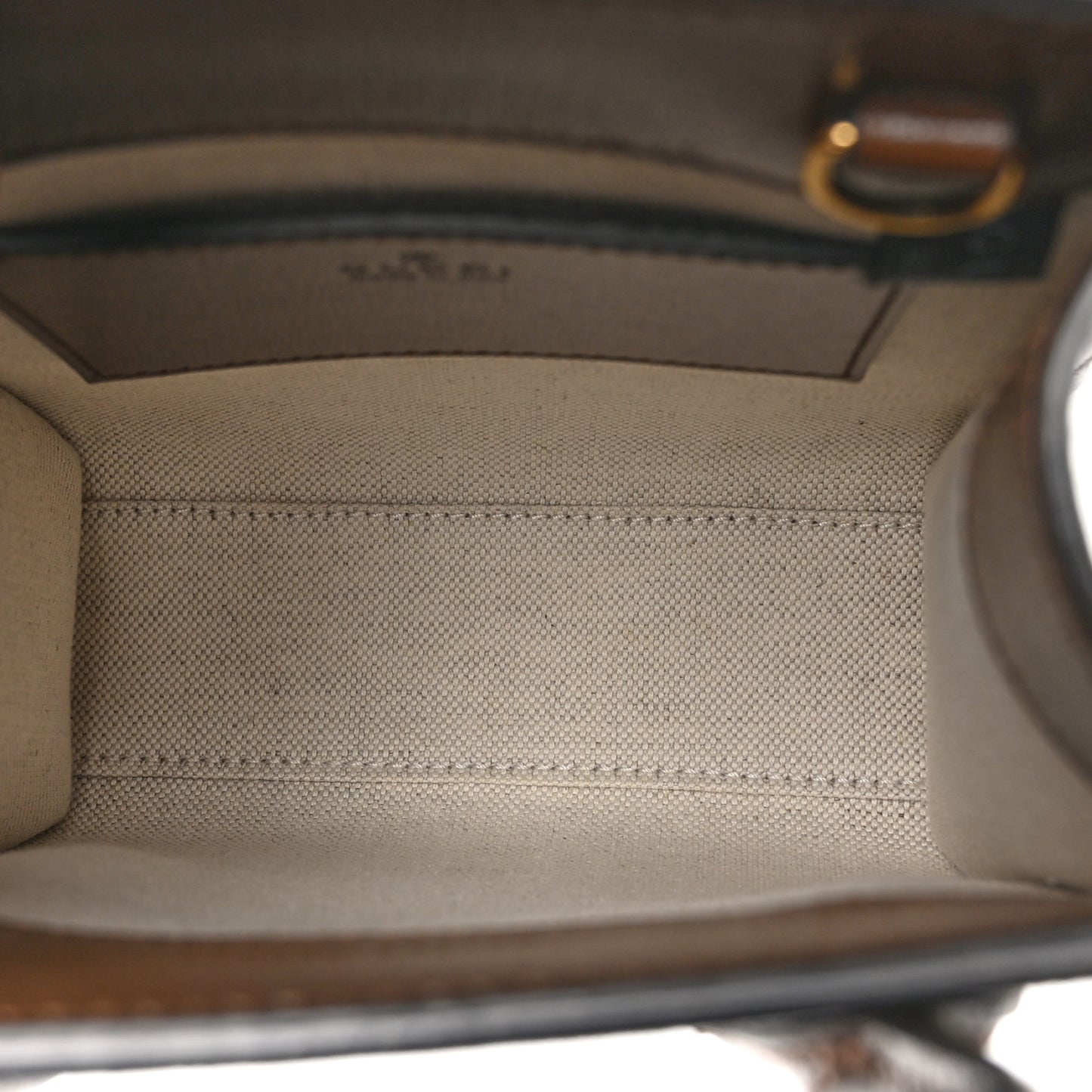 GG Supreme Monogram Azalea Calfskin Mini Retro Interlocking G Tote Bag Beige Ebony Brown Sugar