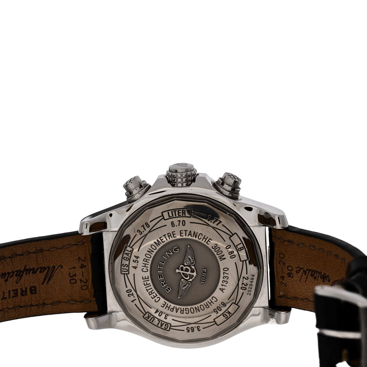 Stainless Steel Alligator Diamond Bezel 48mm Super Avenger Automatic Watch Black A13370