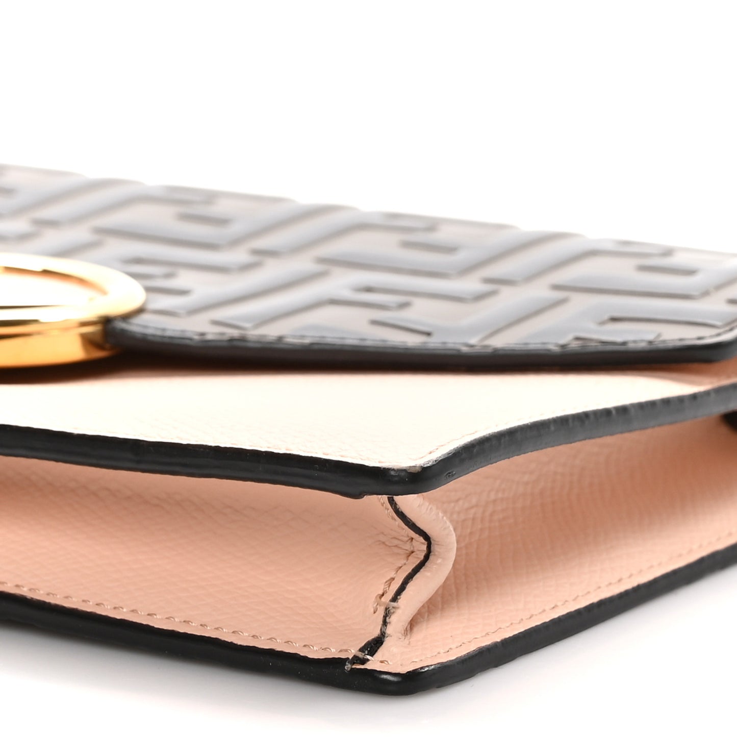 Vitello Cruise F is Fendi FF 1974 Embossed Medium Envelope Wallet On Chain Maya Black Light Rose