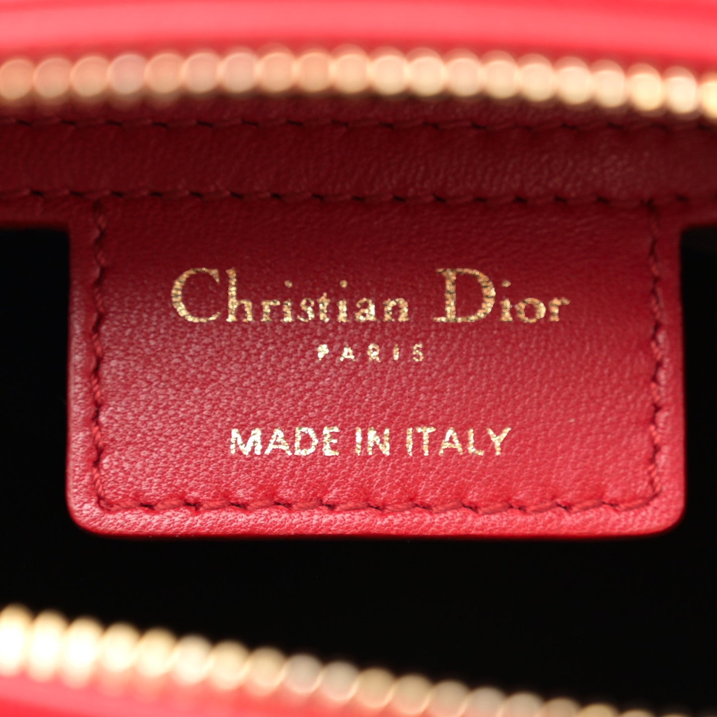 Lambskin Cannage Medium Lady Dior Red