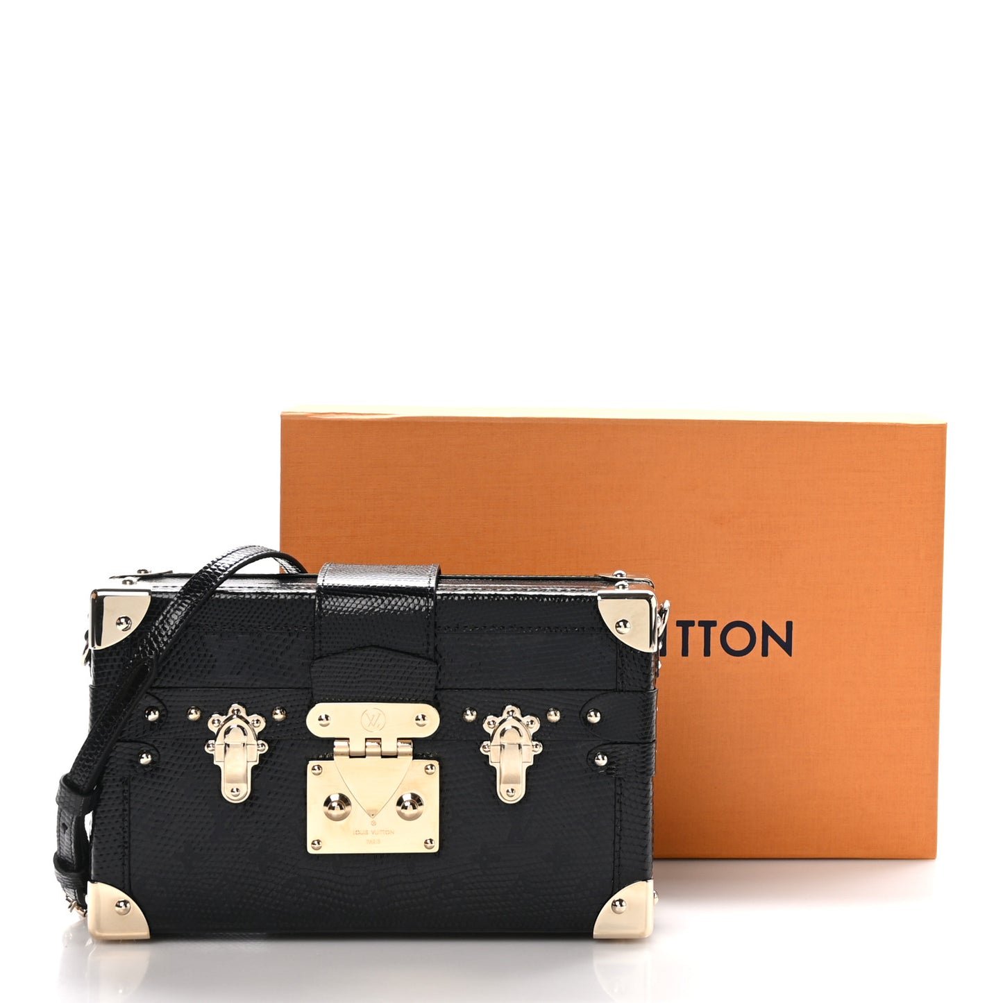 Lizard Petite Malle Black