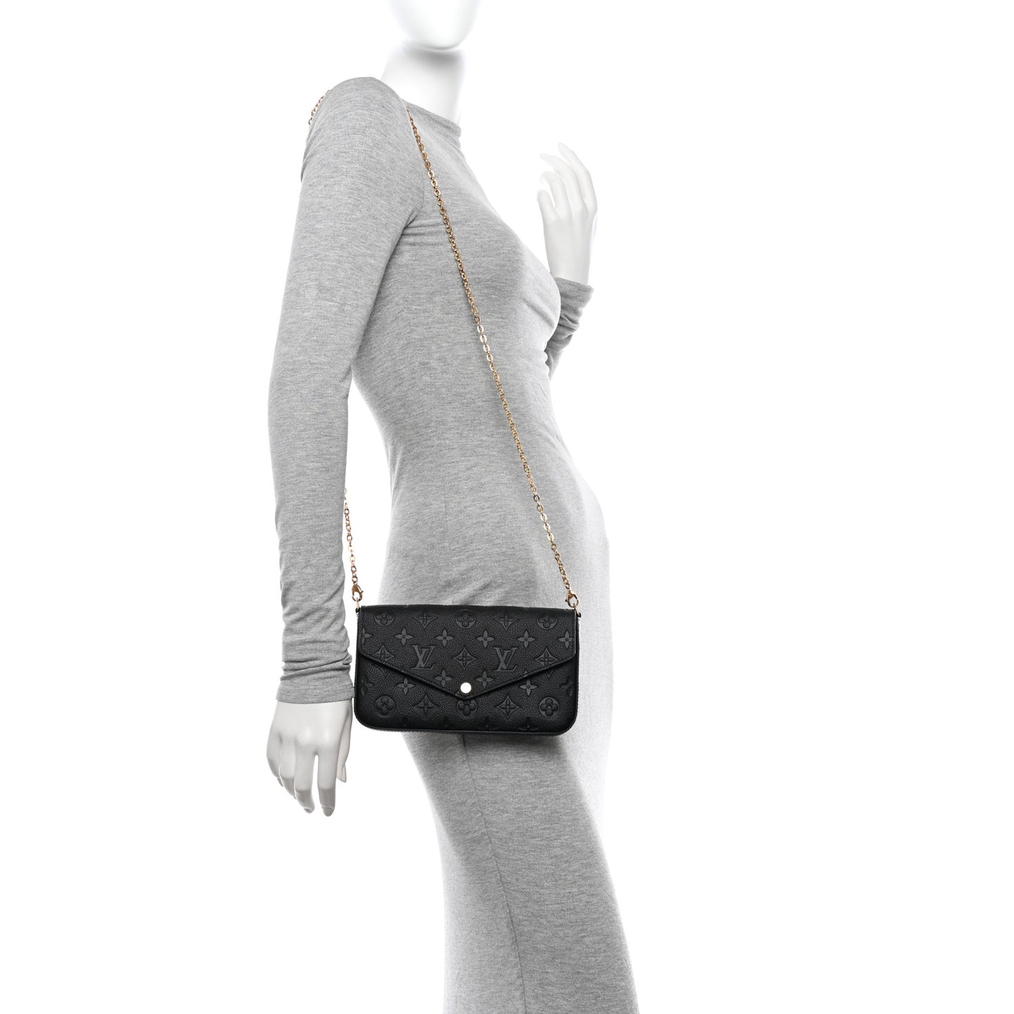 Empreinte Pochette Felicie Chain Wallet Black
