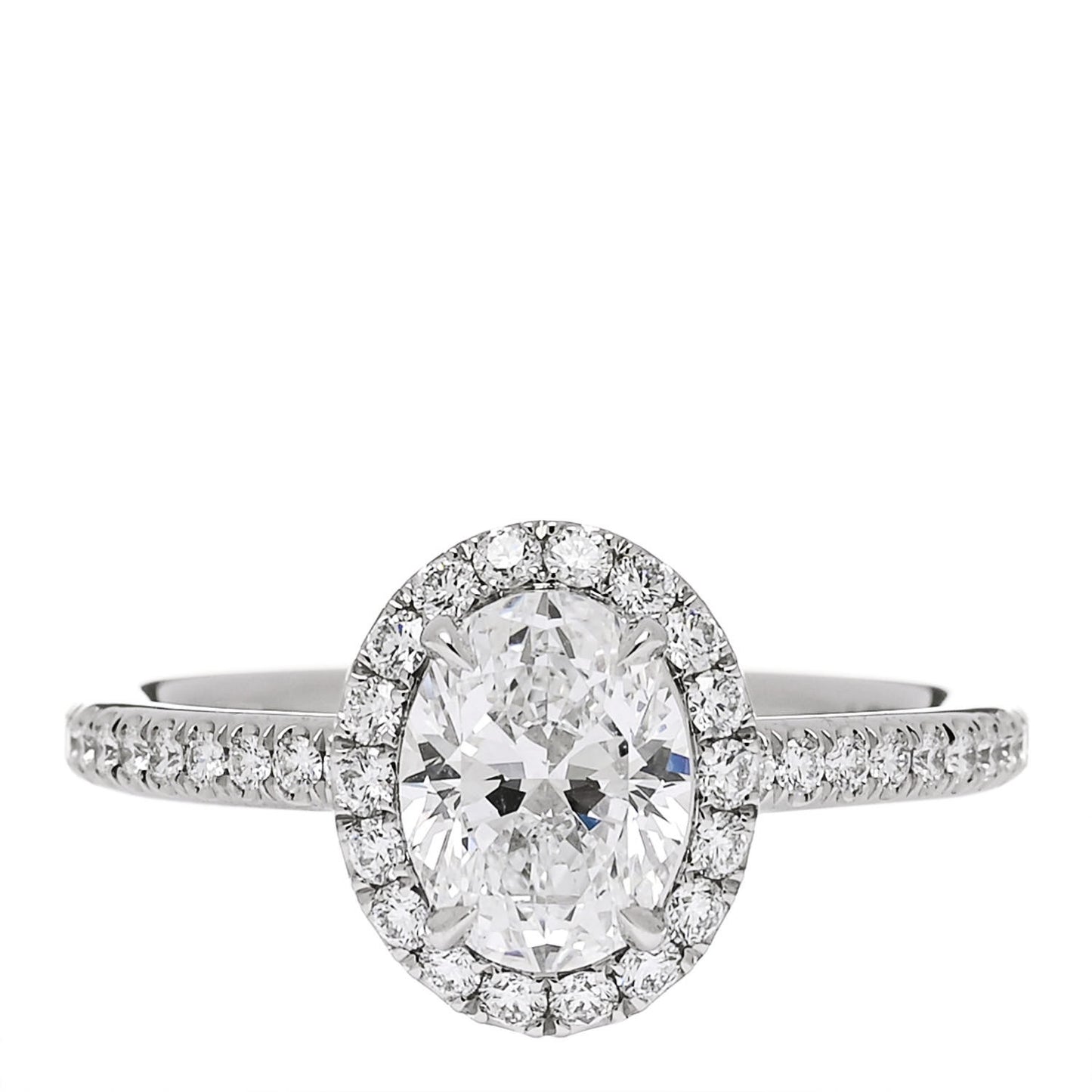 Platinum Diamond 1.02ct The One Oval Shaped Micropave Engagement Ring 50 5.25