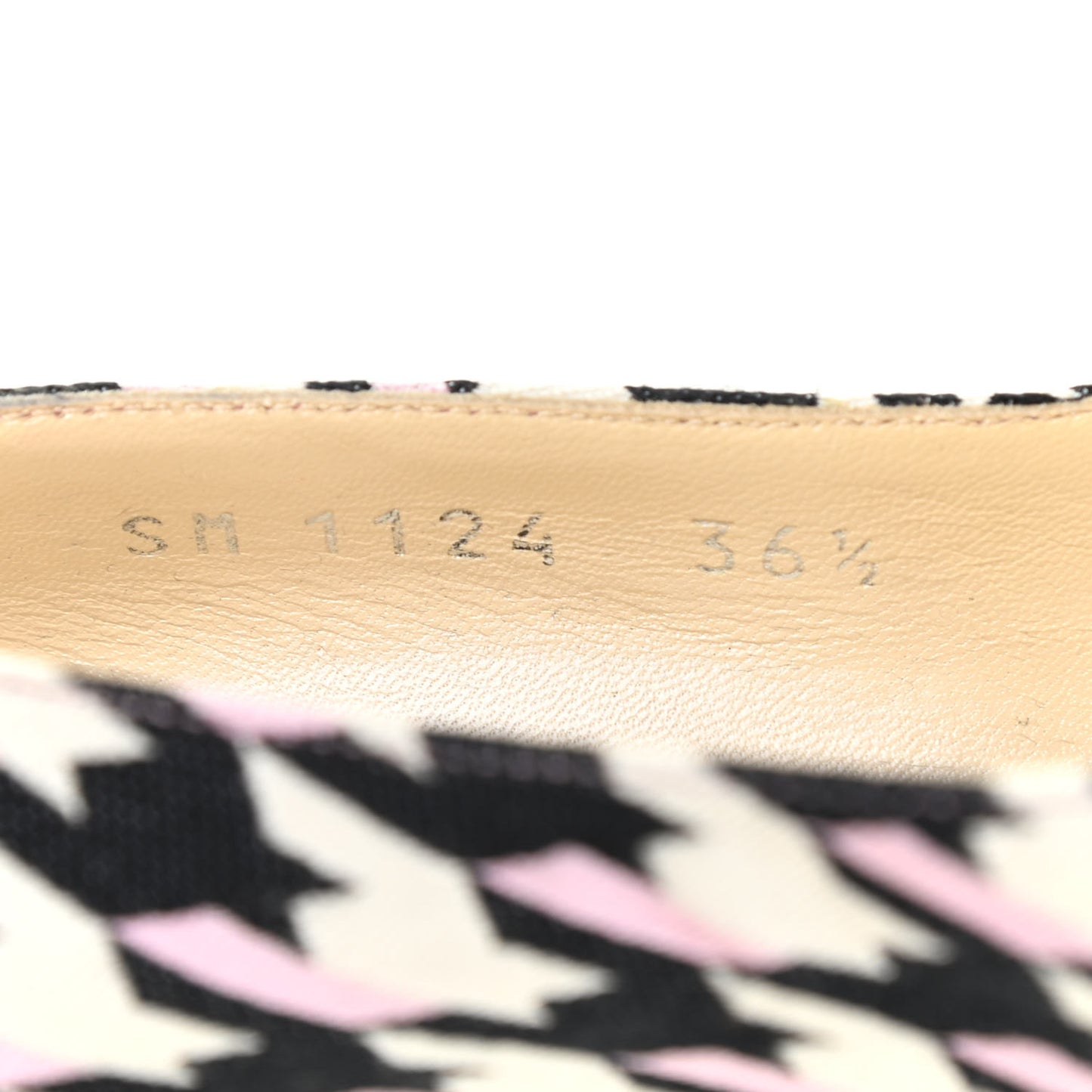 Canvas Herringbone Volt Pump 36.5 Black White
