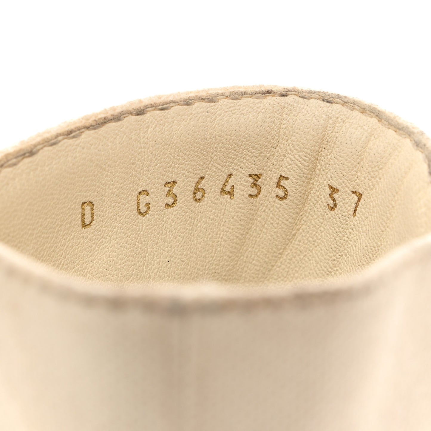 Fabric CC Lace Up Boots 37 White