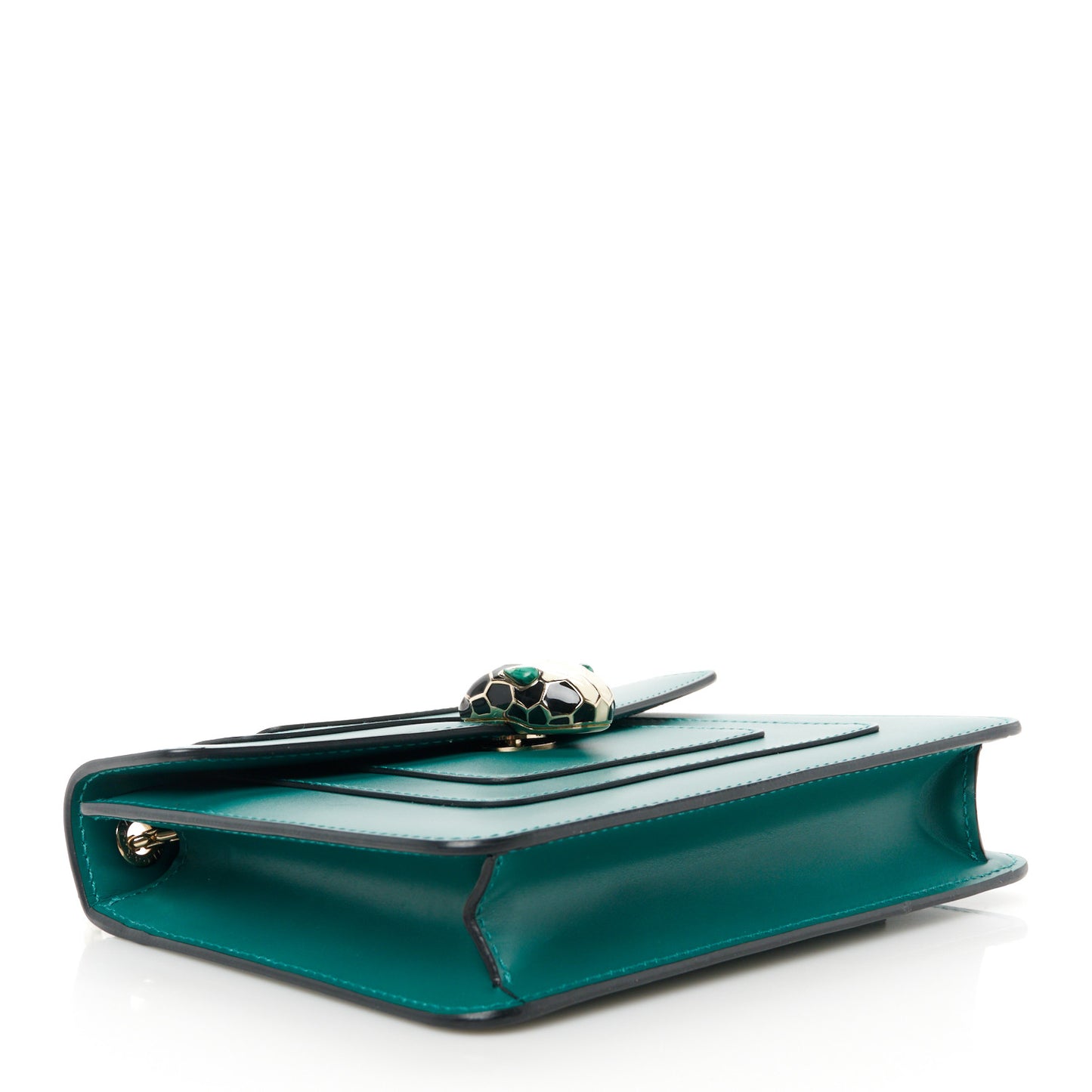 Calfskin Small Serpenti Forever Snake Strap Crossbody Bag Emerald Green